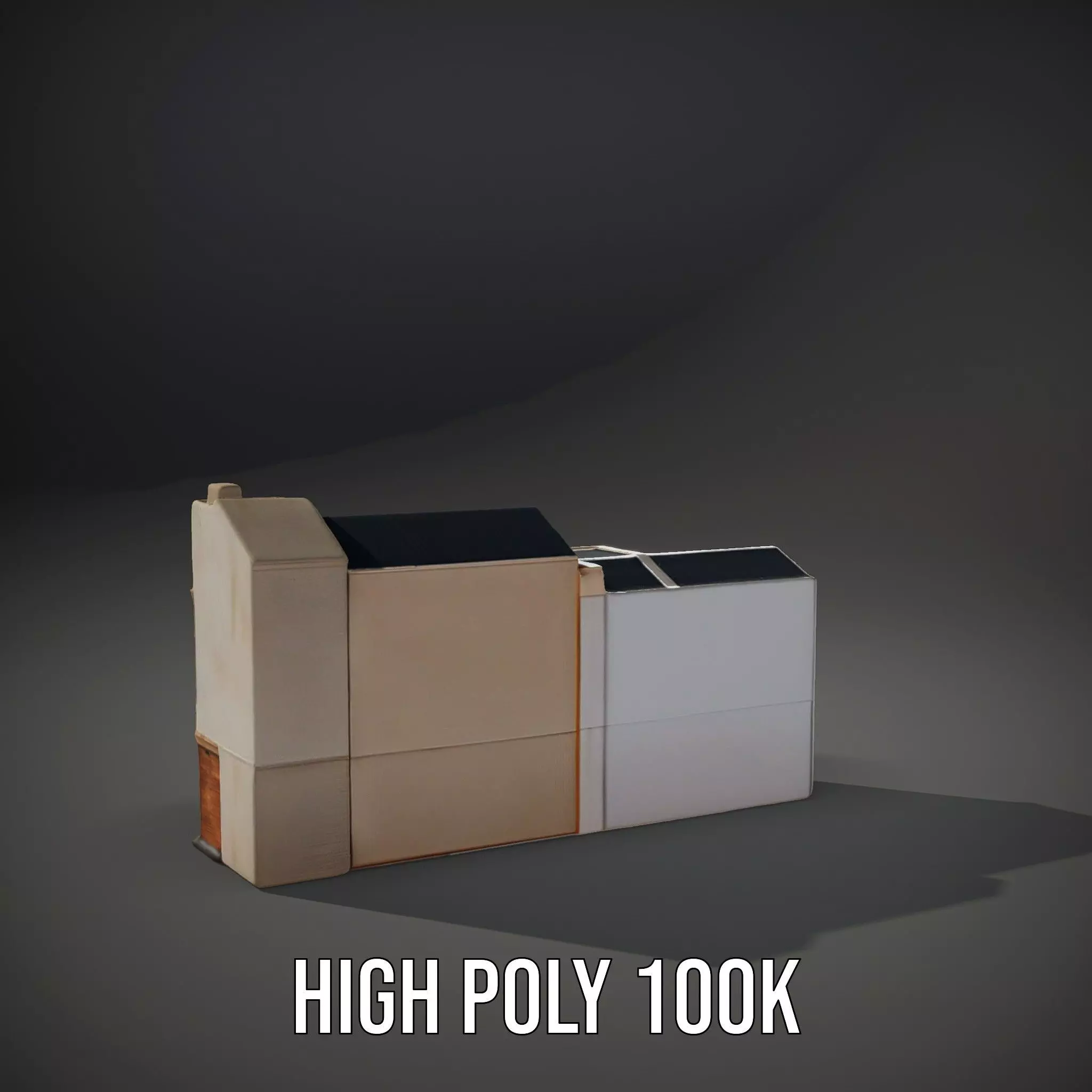 European Townhouse Facade model pack Low-poly 3D model_11