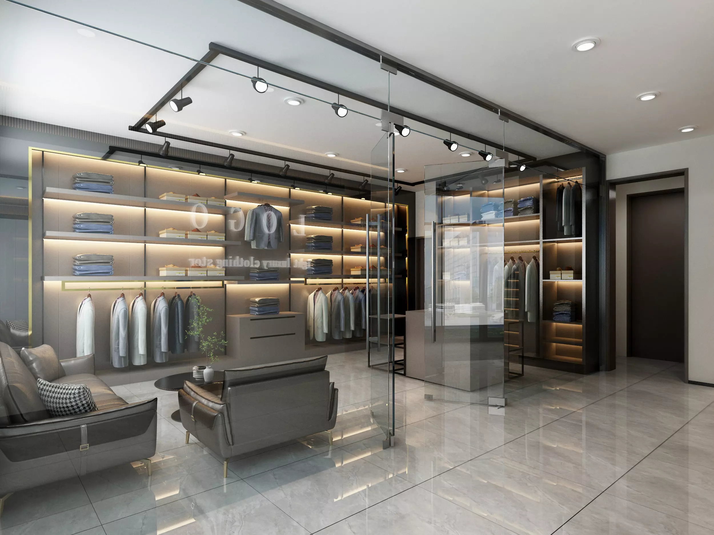 clothing store Low-poly 3D model_2