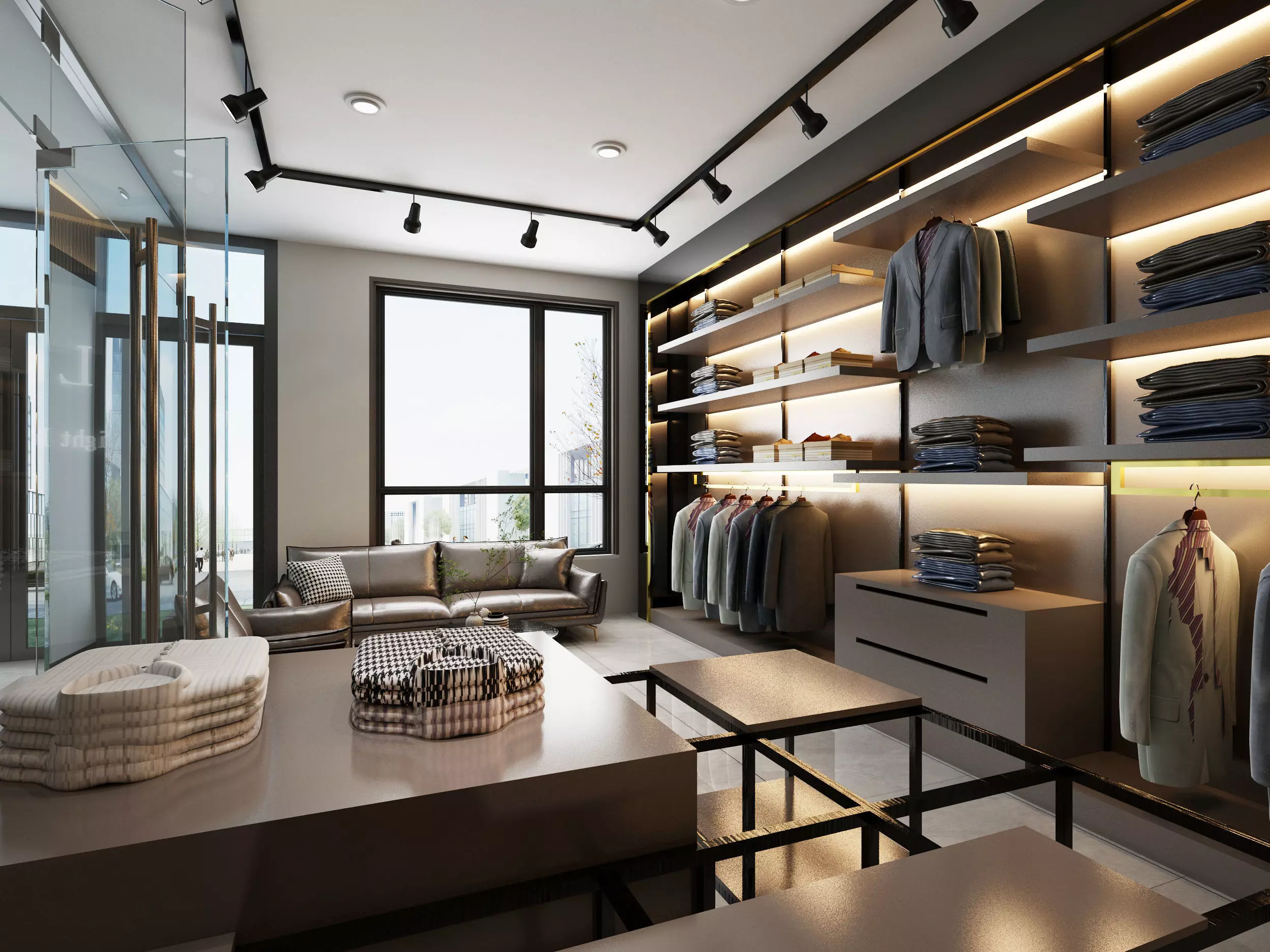 clothing store Low-poly 3D model_3