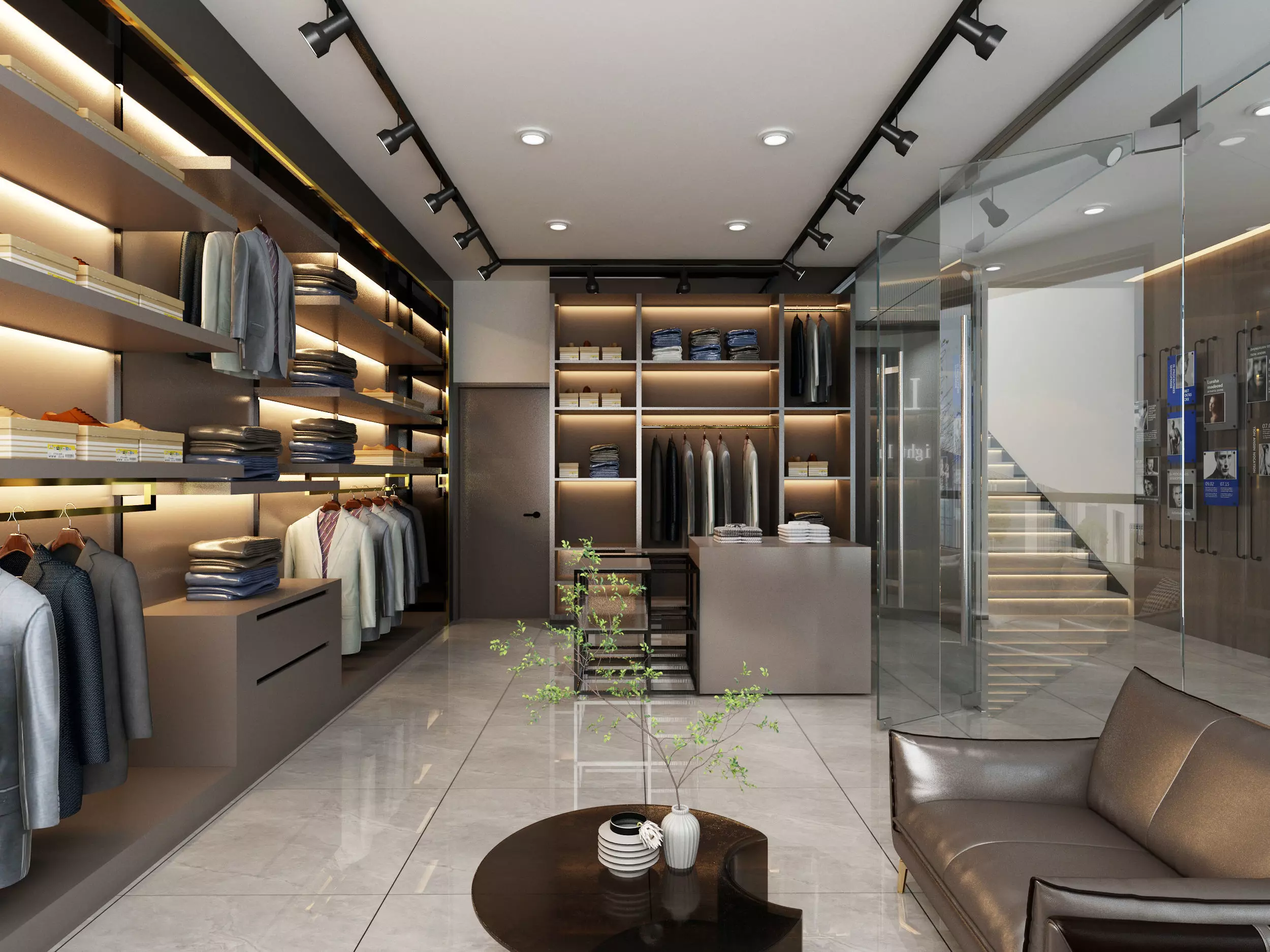 clothing store Low-poly 3D model_0