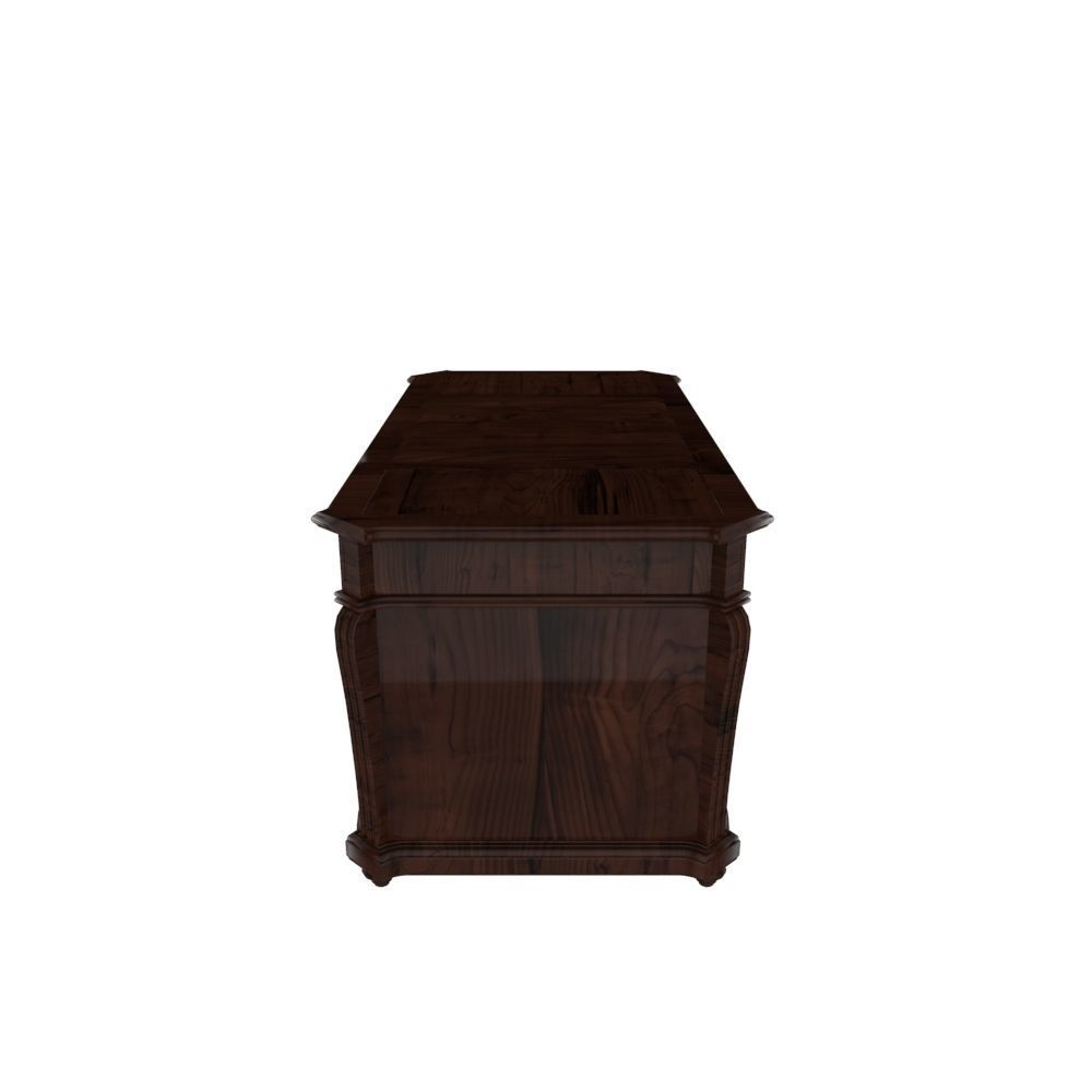 Ornate Office Desk Table Low-poly 3D model_3