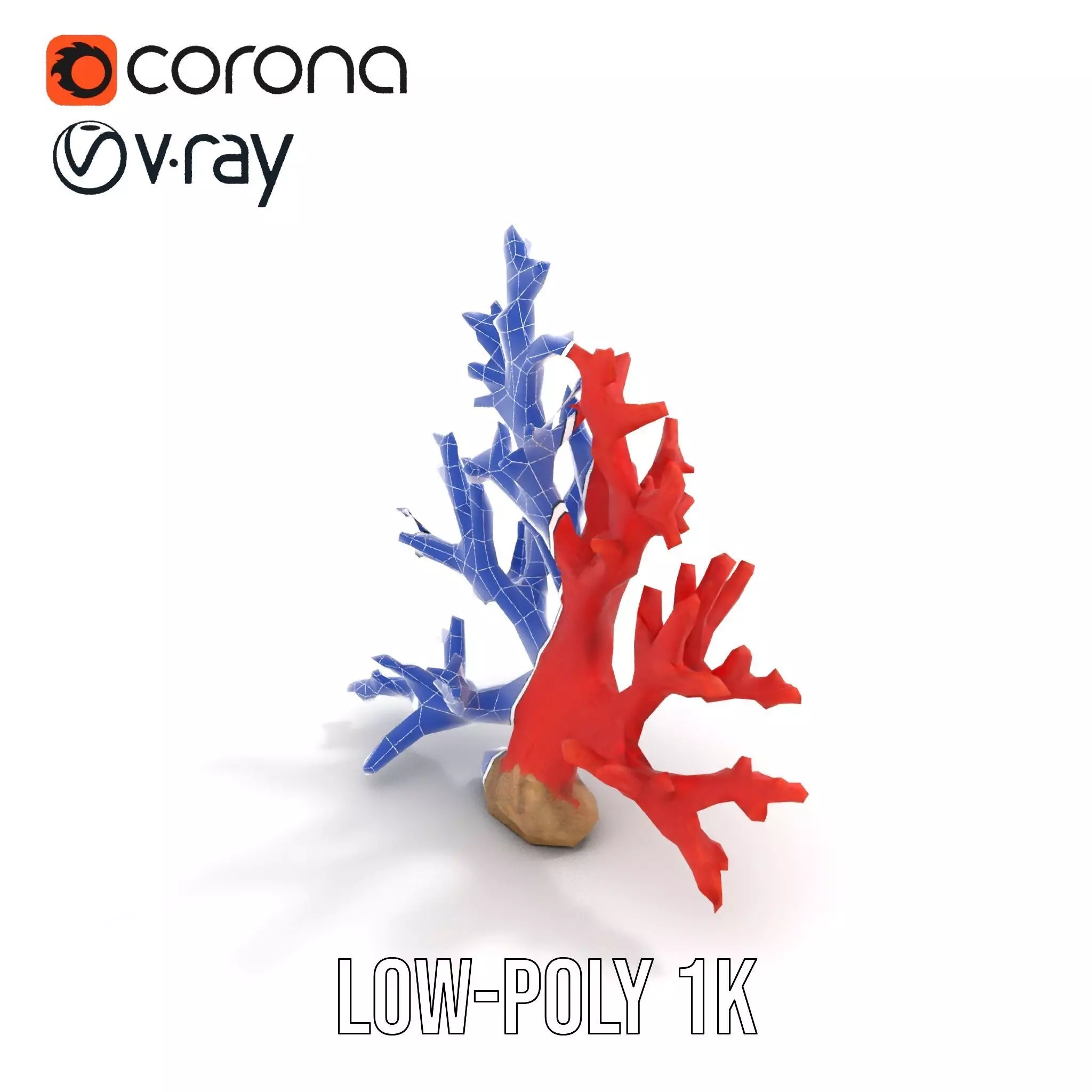 Vibrant Coral Reef model pack Low-poly 3D model_23