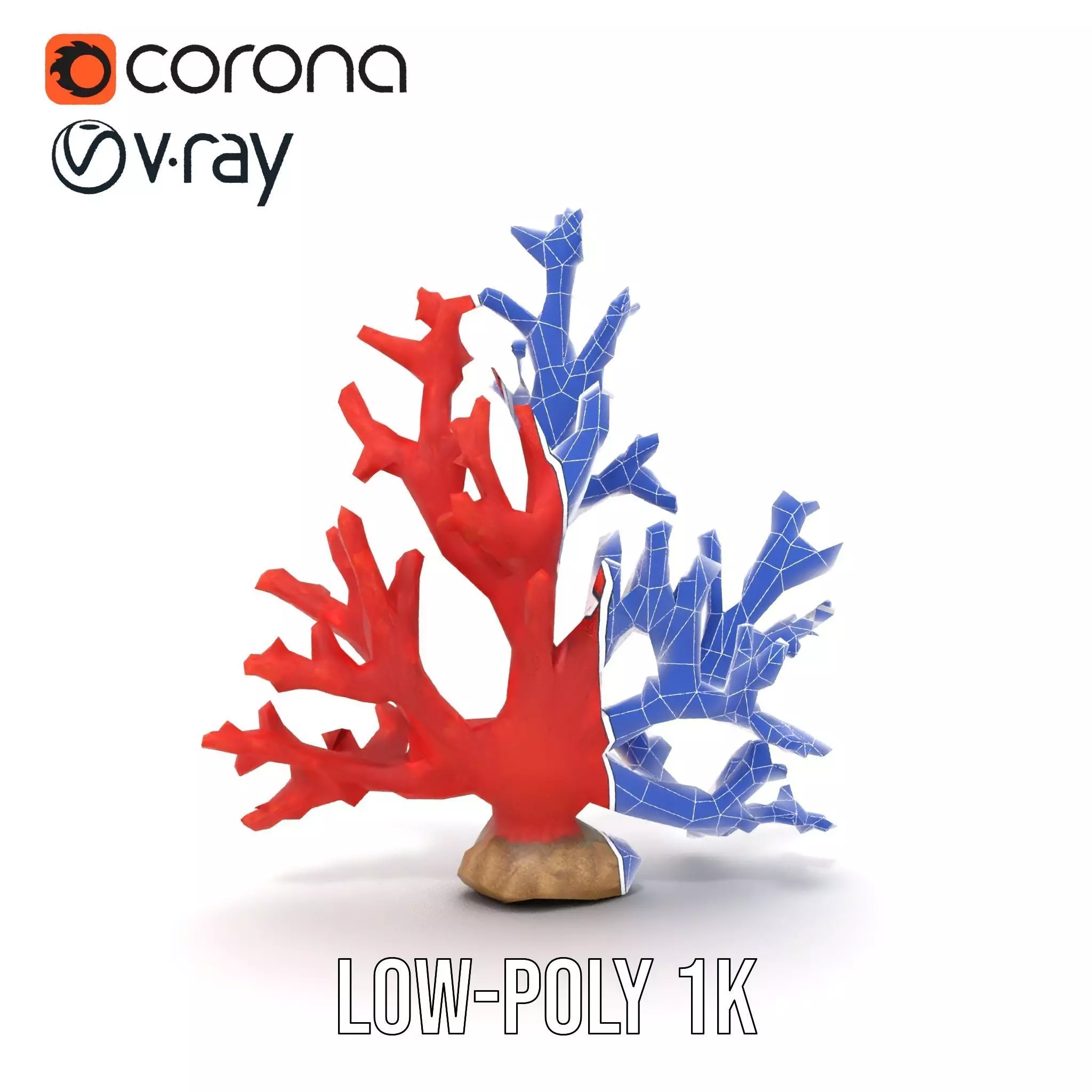 Vibrant Coral Reef model pack Low-poly 3D model_18