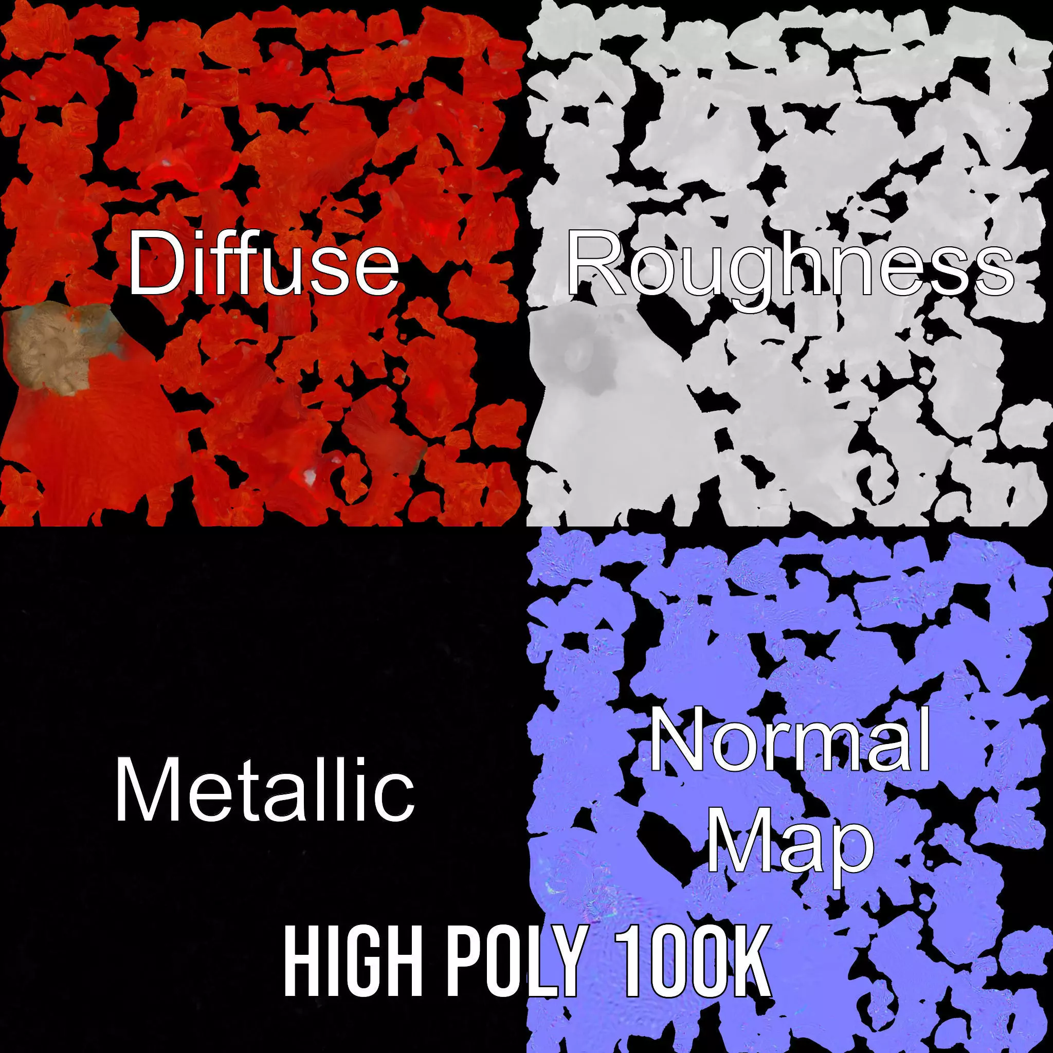 Vibrant Coral Reef model pack Low-poly 3D model_4