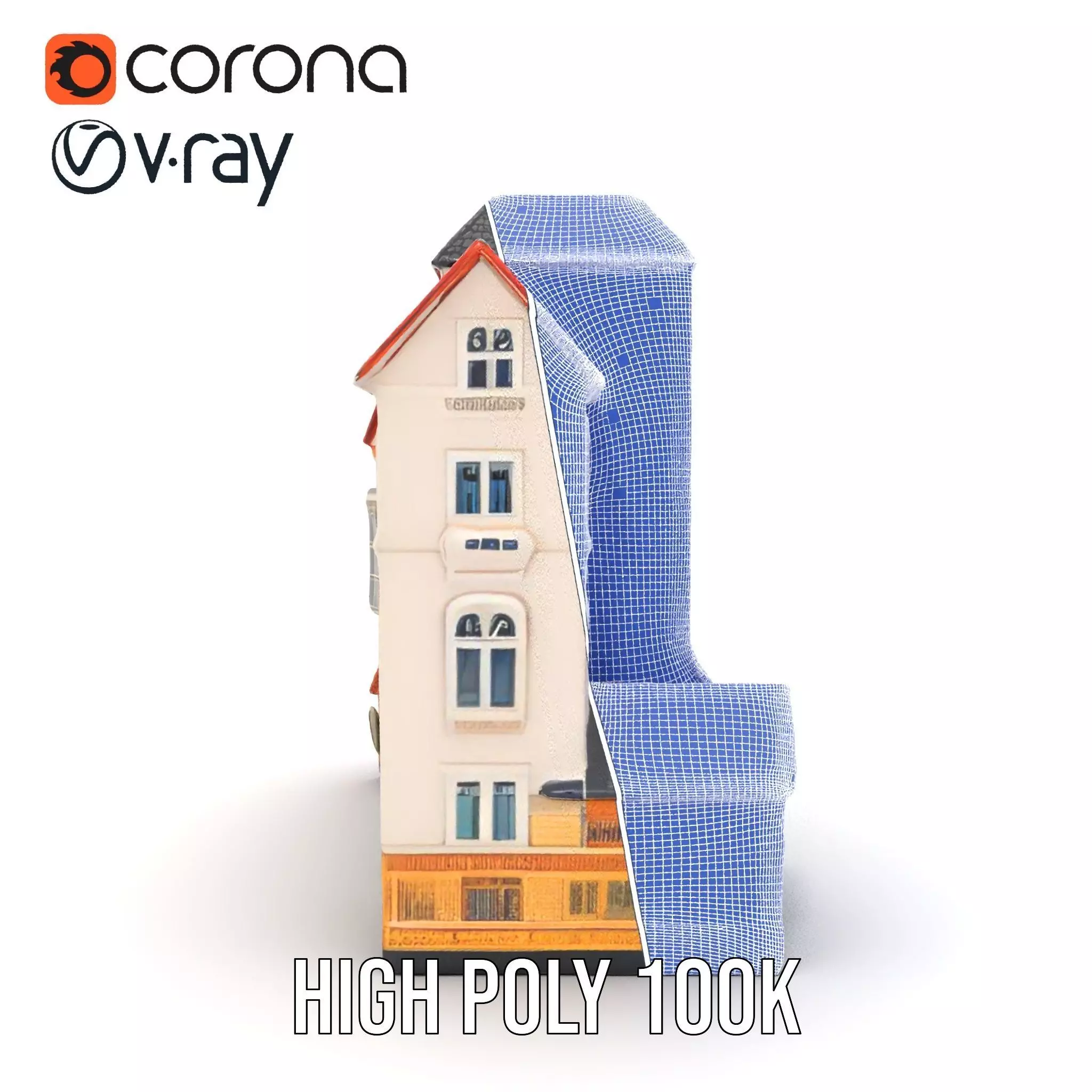 Charming European Village model pack Low-poly 3D model_34