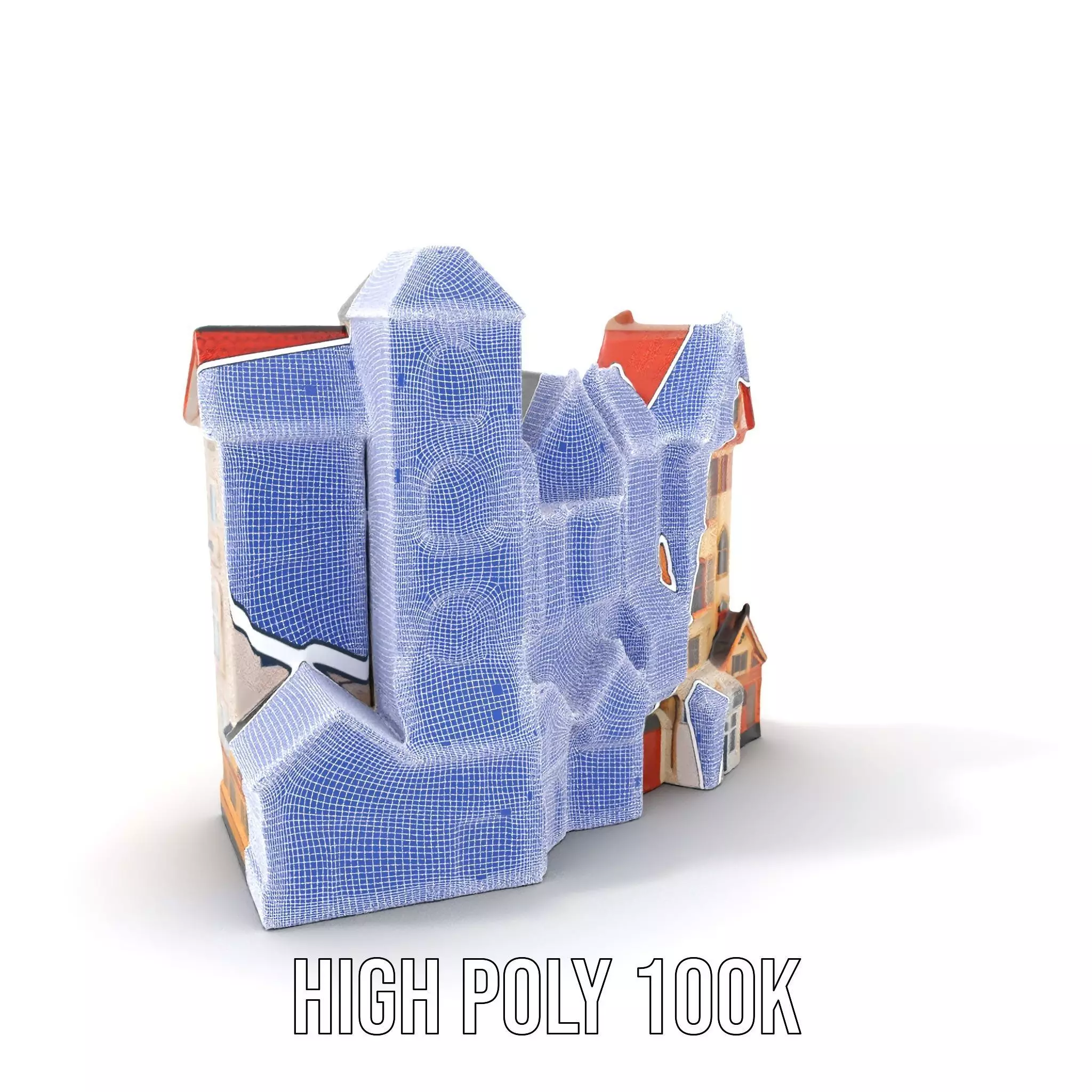 Charming European Village model pack Low-poly 3D model_5