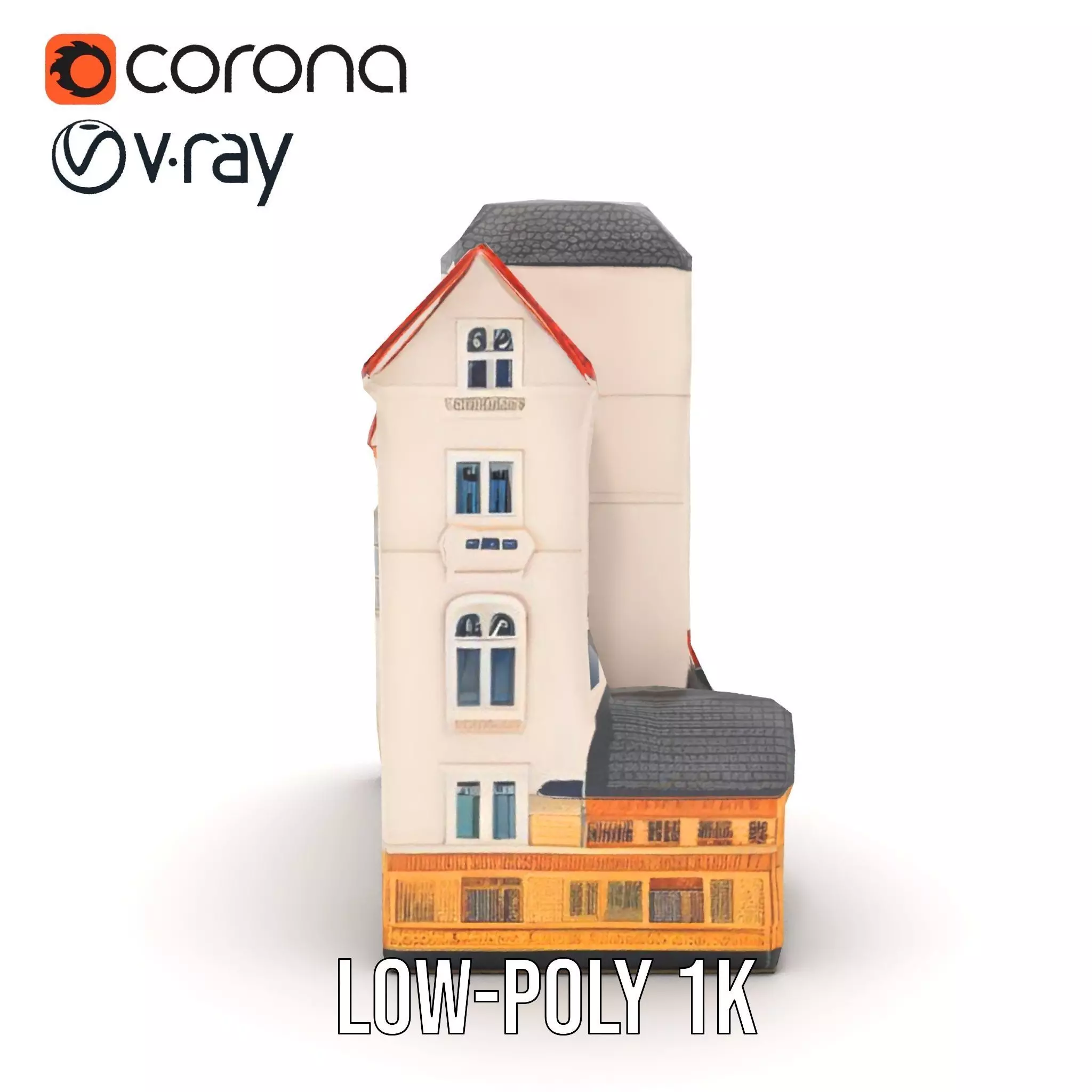 Charming European Village model pack Low-poly 3D model_20