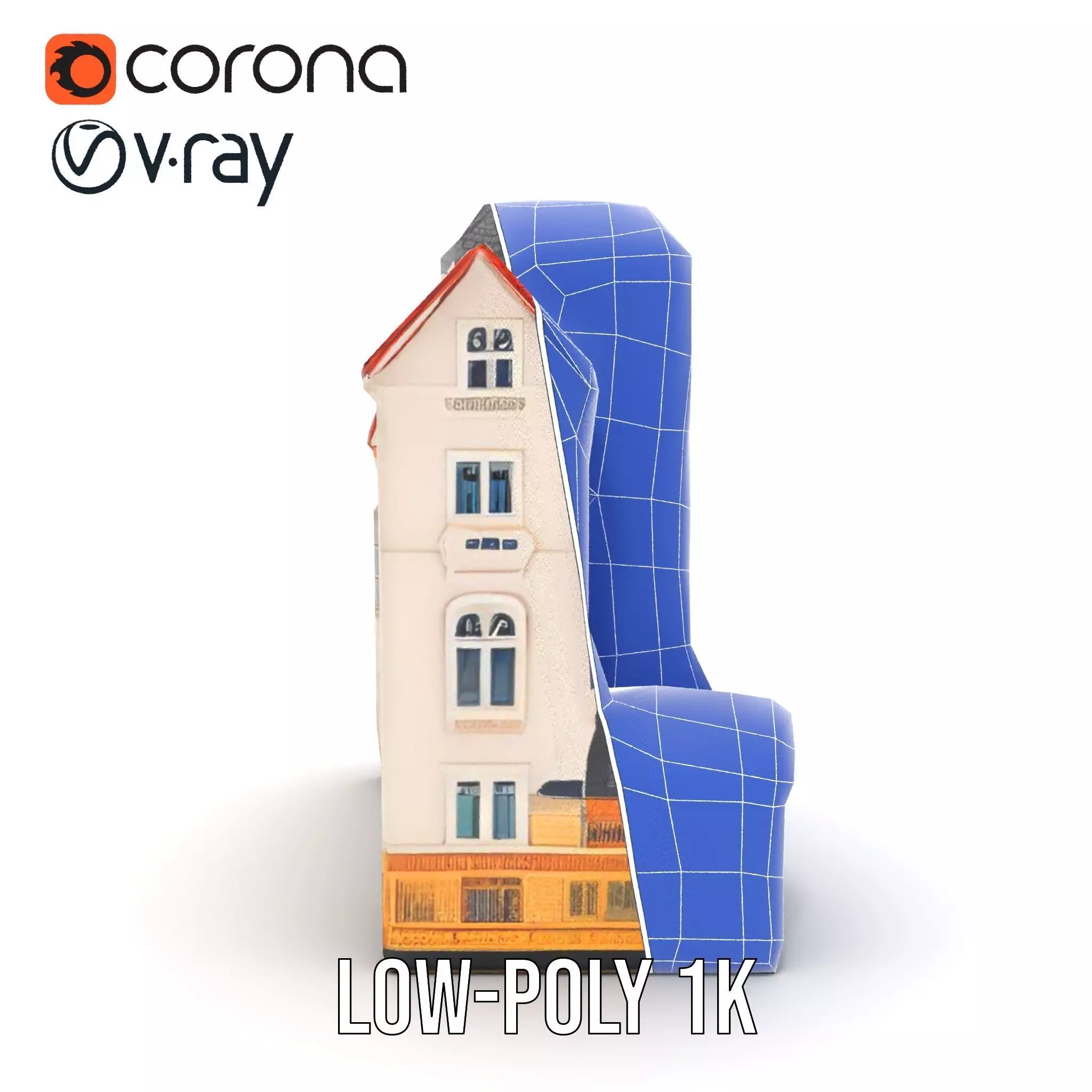 Charming European Village model pack Low-poly 3D model_17