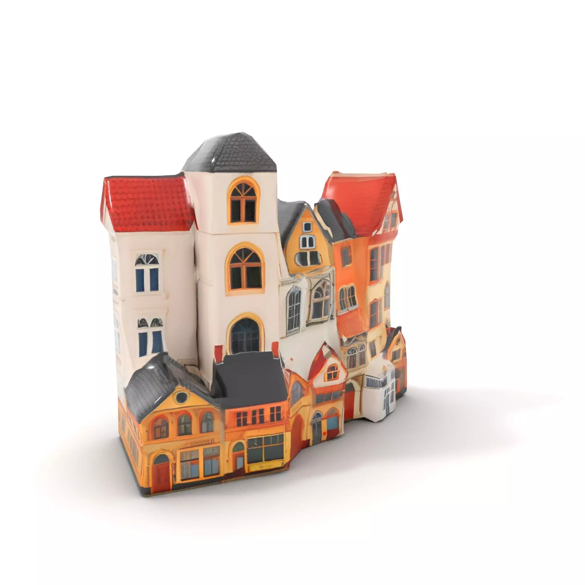 Charming European Village model pack Low-poly 3D model_13