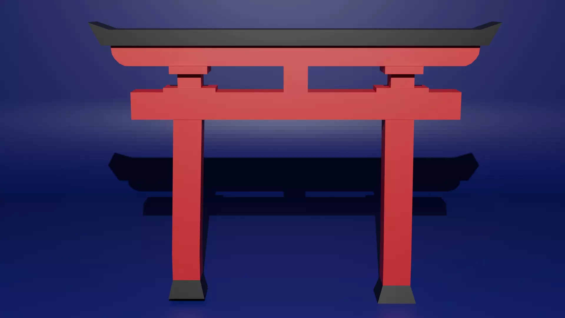 japanese gate 3D model_0