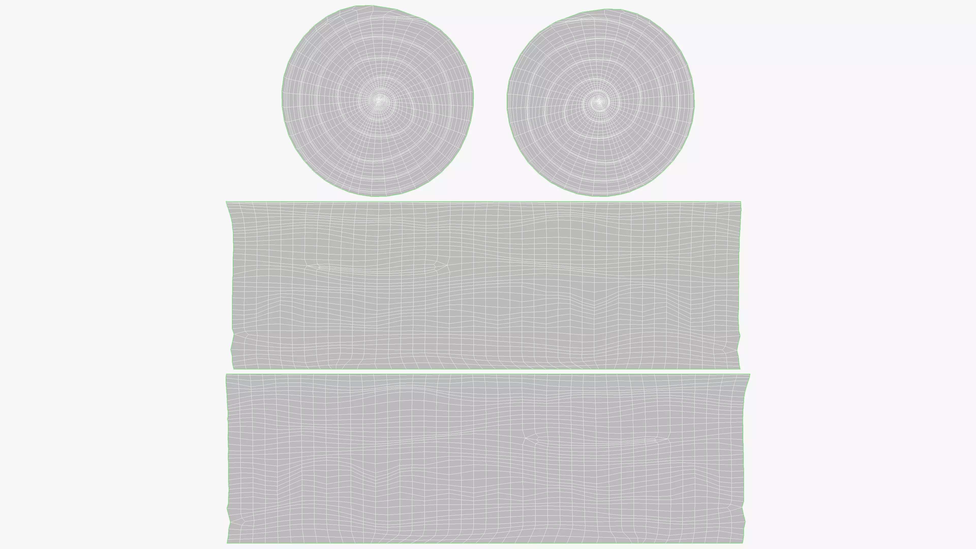 White Plastic Basket Set 3D model_14