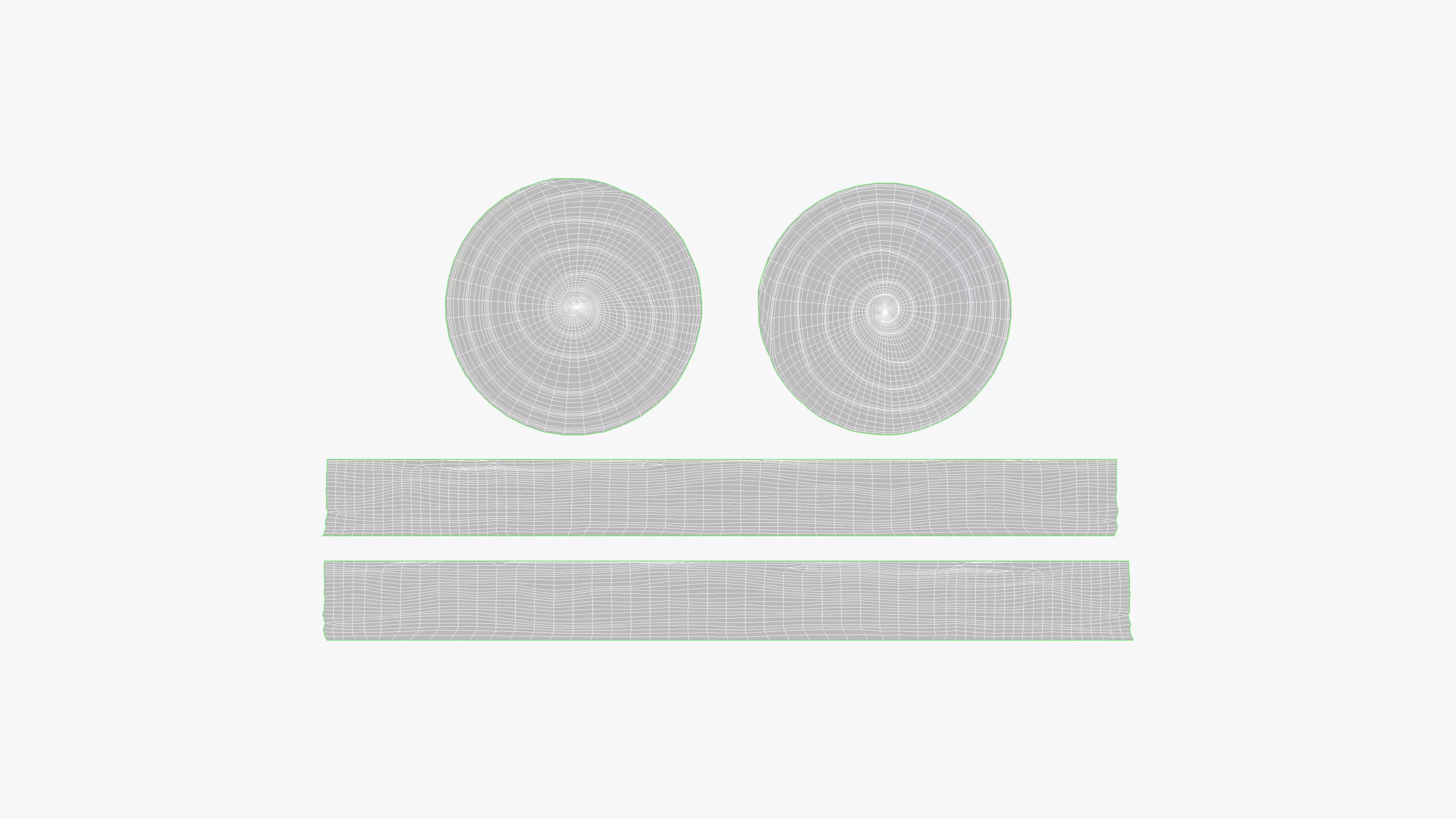 White Plastic Basket Set 3D model_12