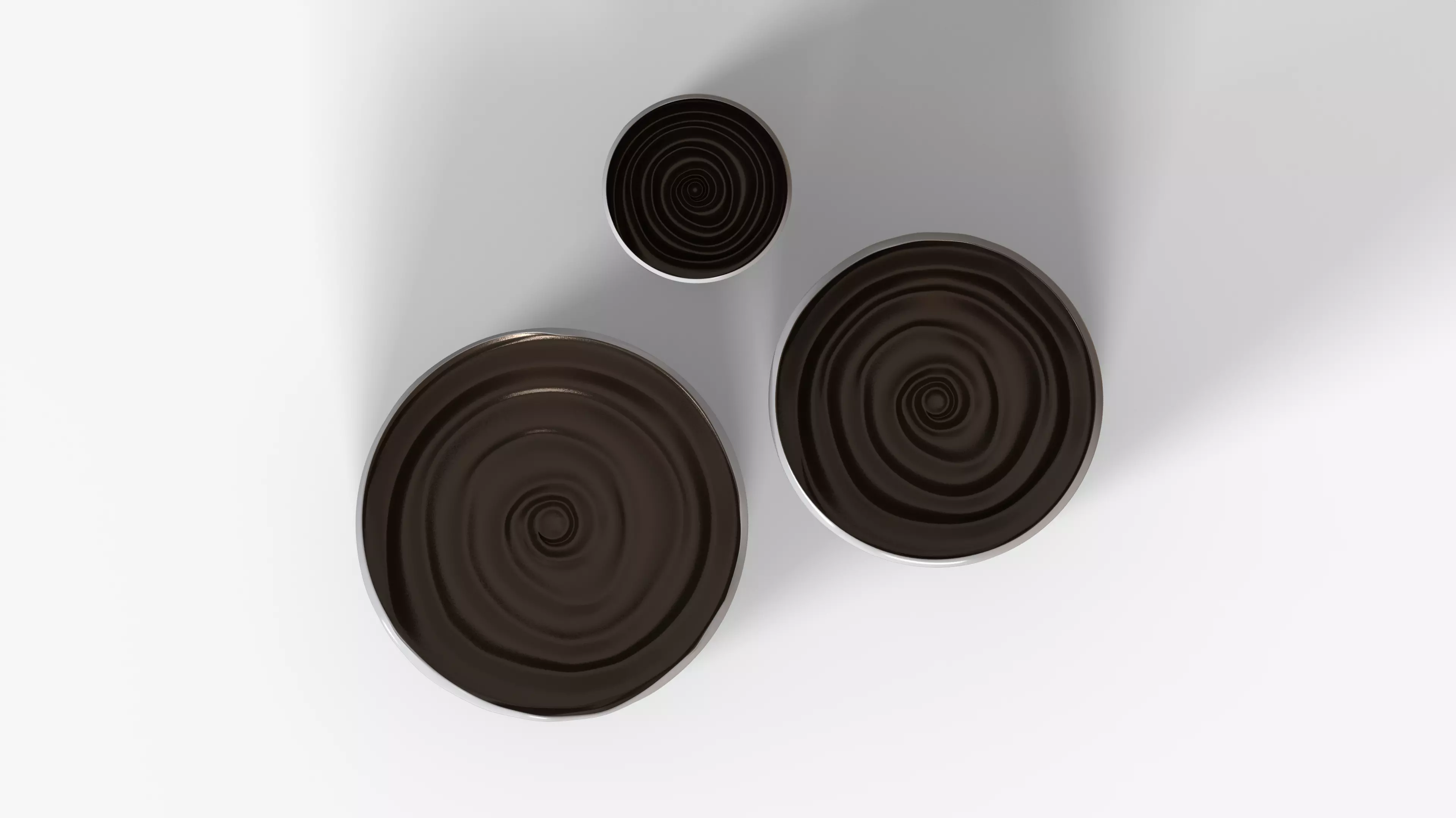 White Plastic Basket Set 3D model_7