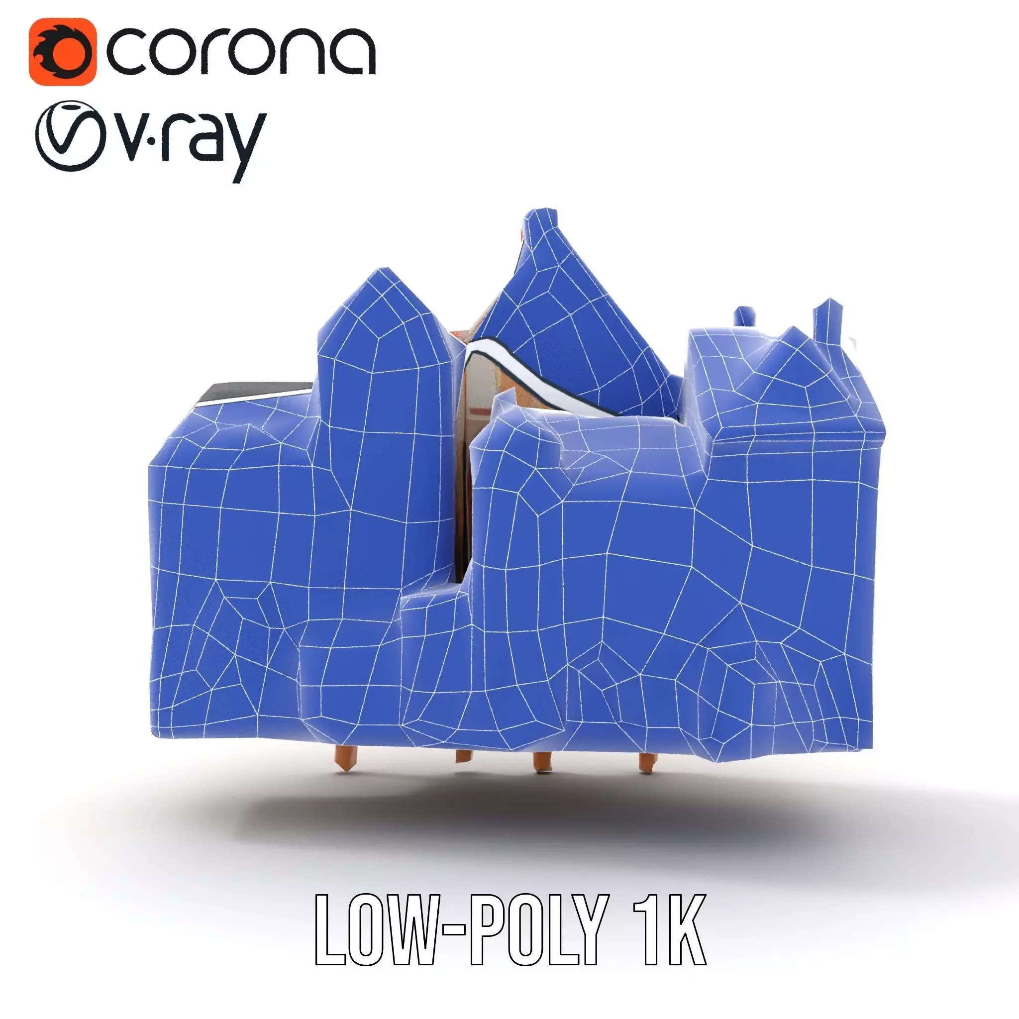 Charming Brick Facade model pack Low-poly 3D model_22