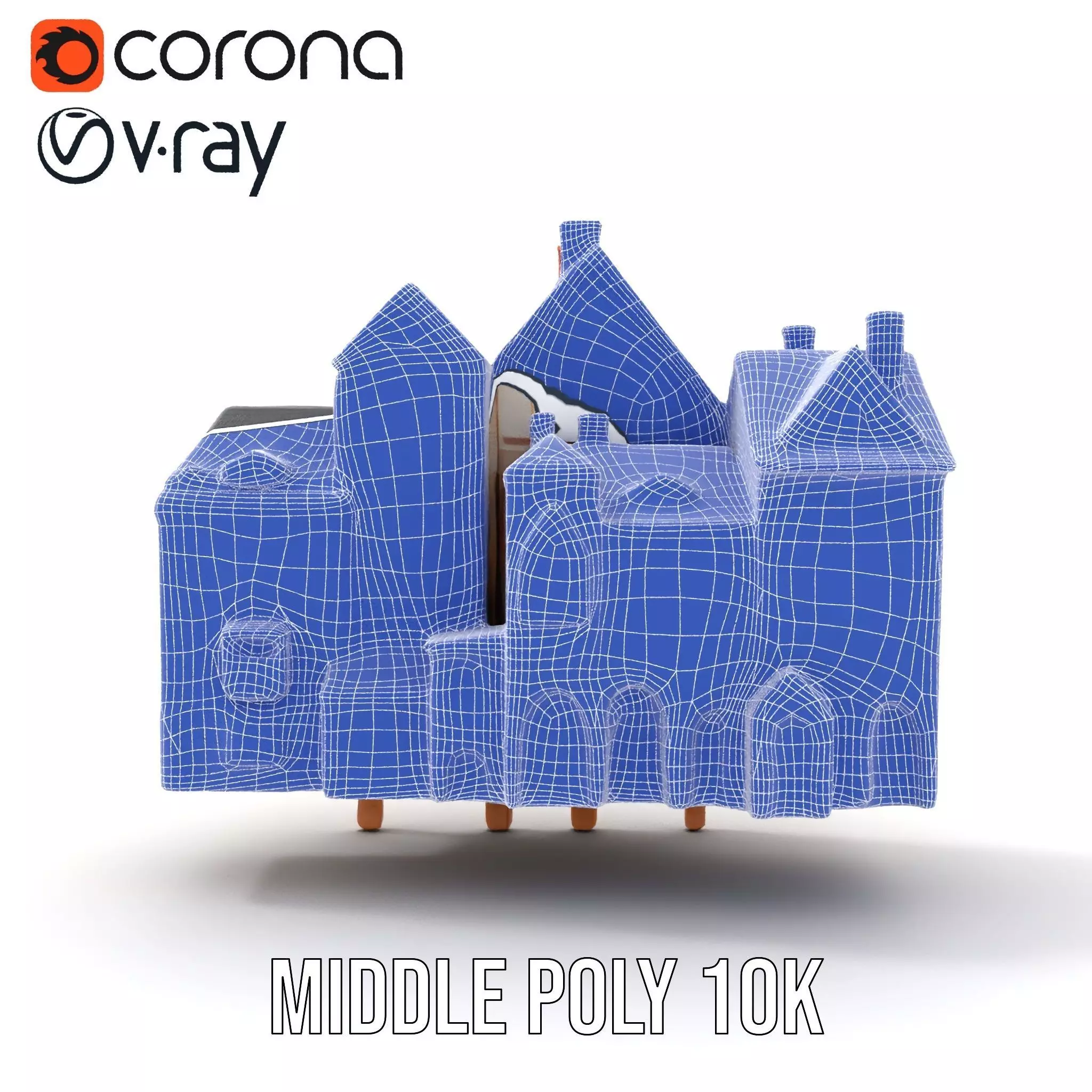 Charming Brick Facade model pack Low-poly 3D model_27