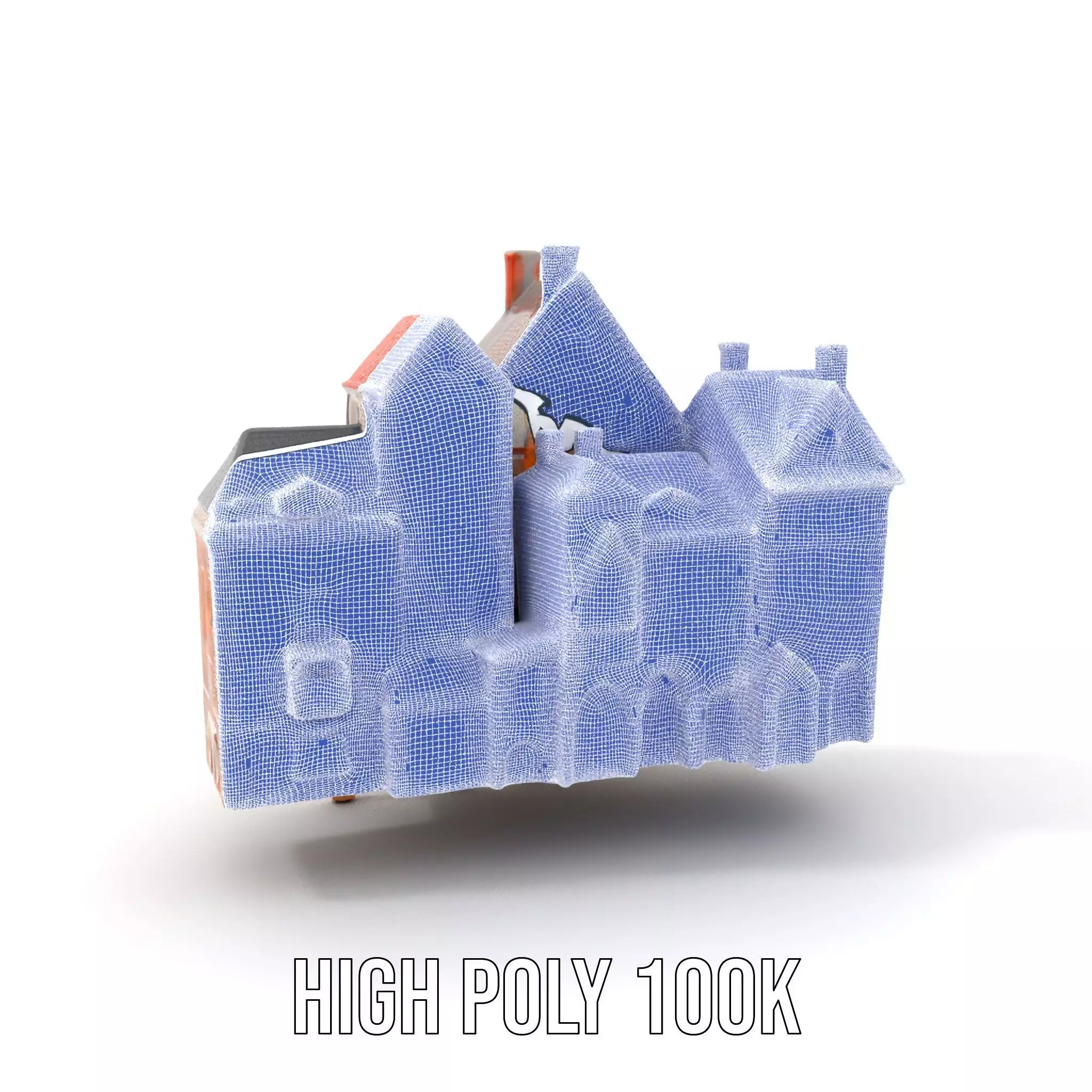 Charming Brick Facade model pack Low-poly 3D model_4