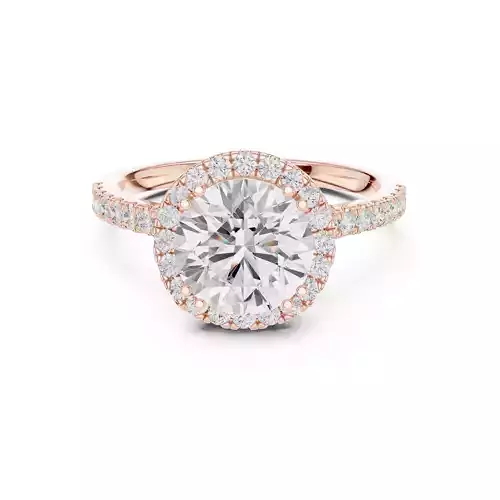 Round Cut Halo Diamond Art Deco Wedding Ring 3DM STL Video