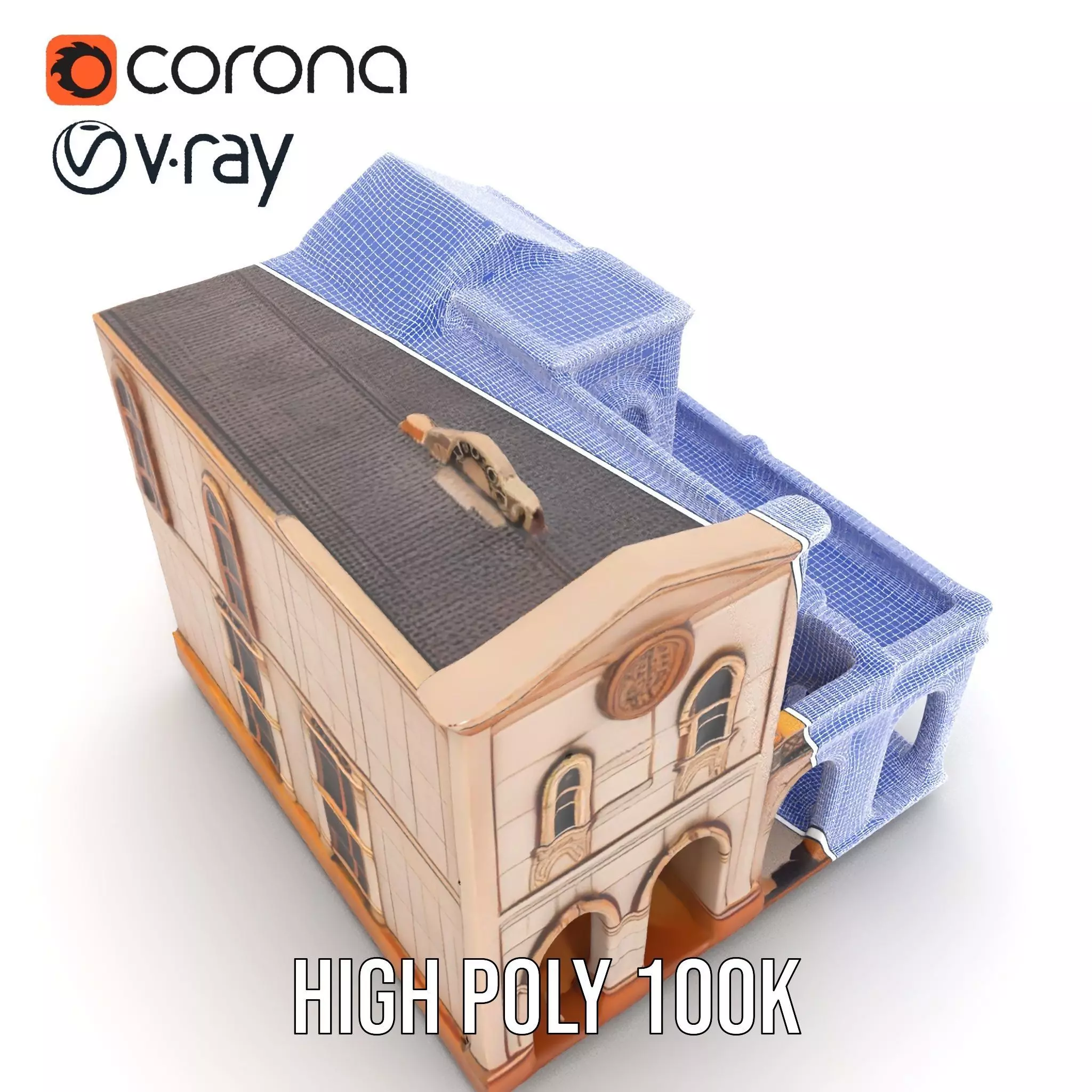 Mediterranean Villa model pack Low-poly 3D model_34