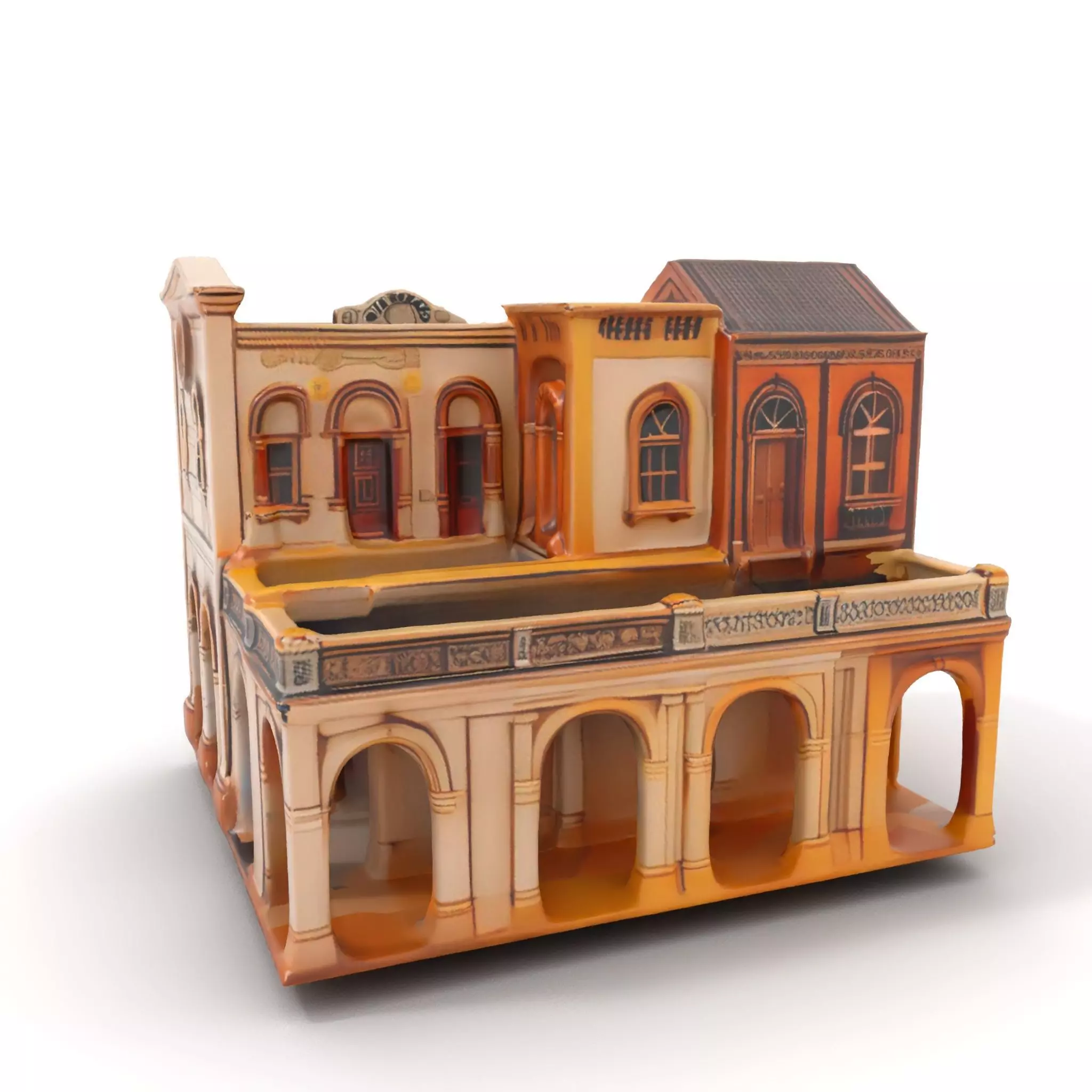Mediterranean Villa model pack Low-poly 3D model_0