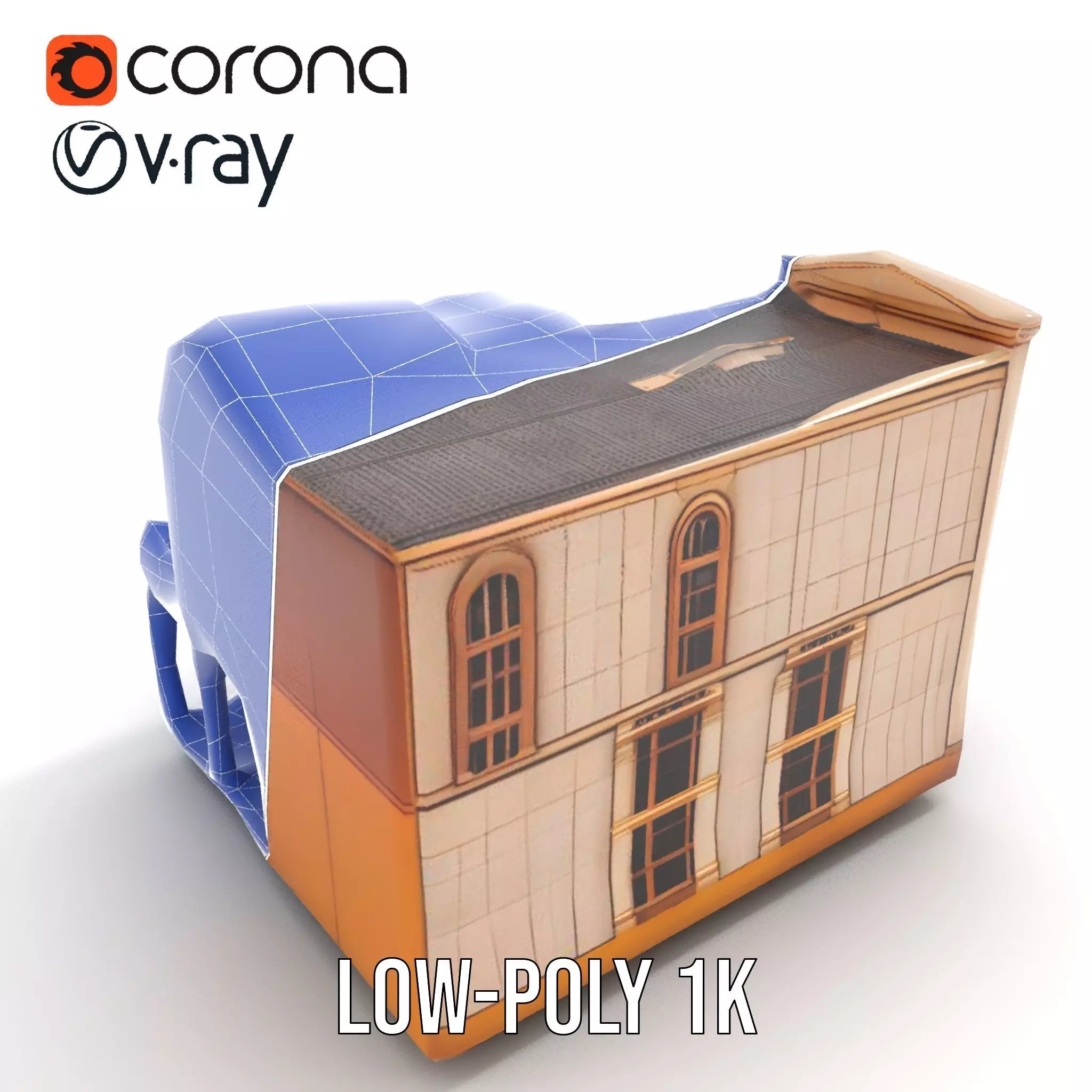 Mediterranean Villa model pack Low-poly 3D model_26