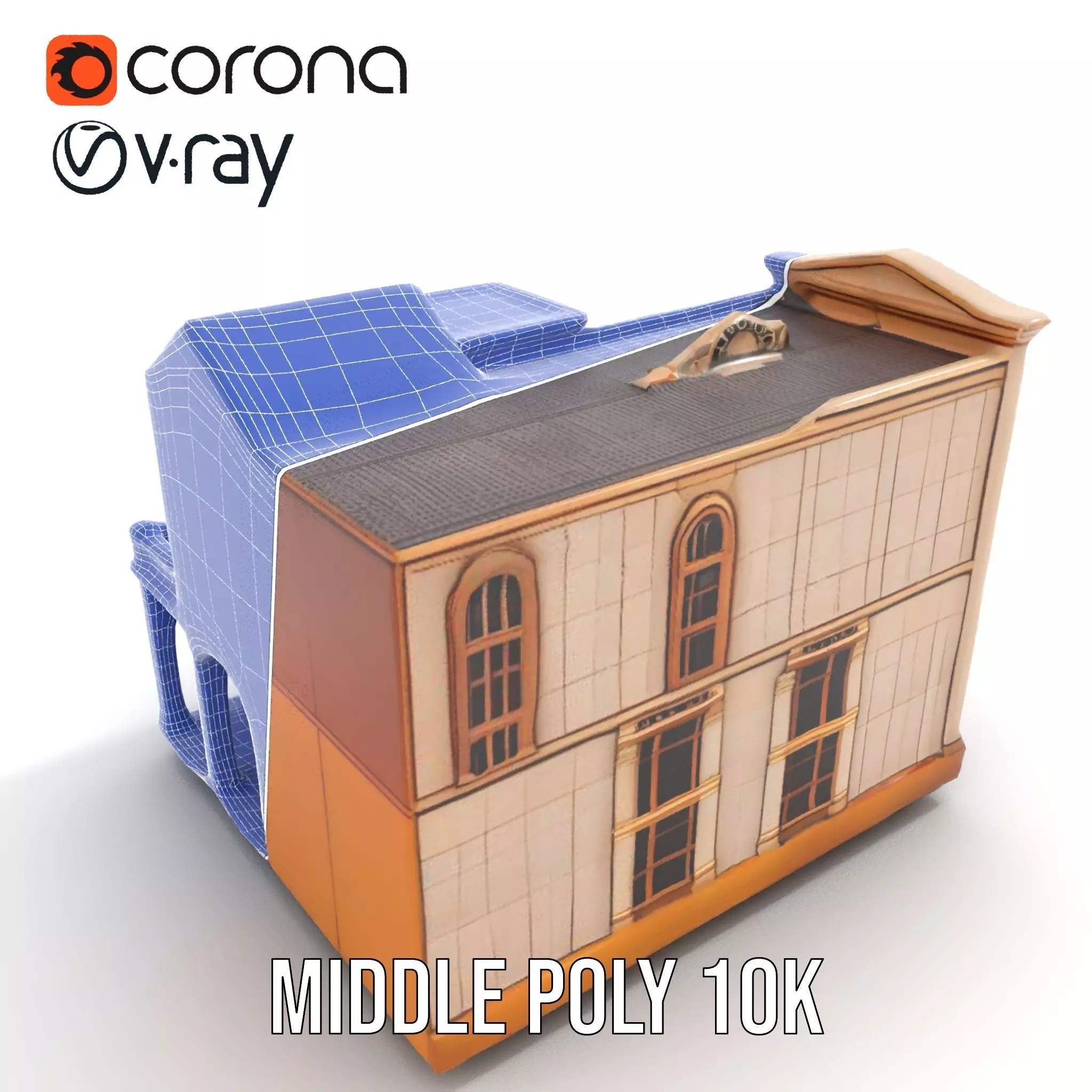 Mediterranean Villa model pack Low-poly 3D model_19