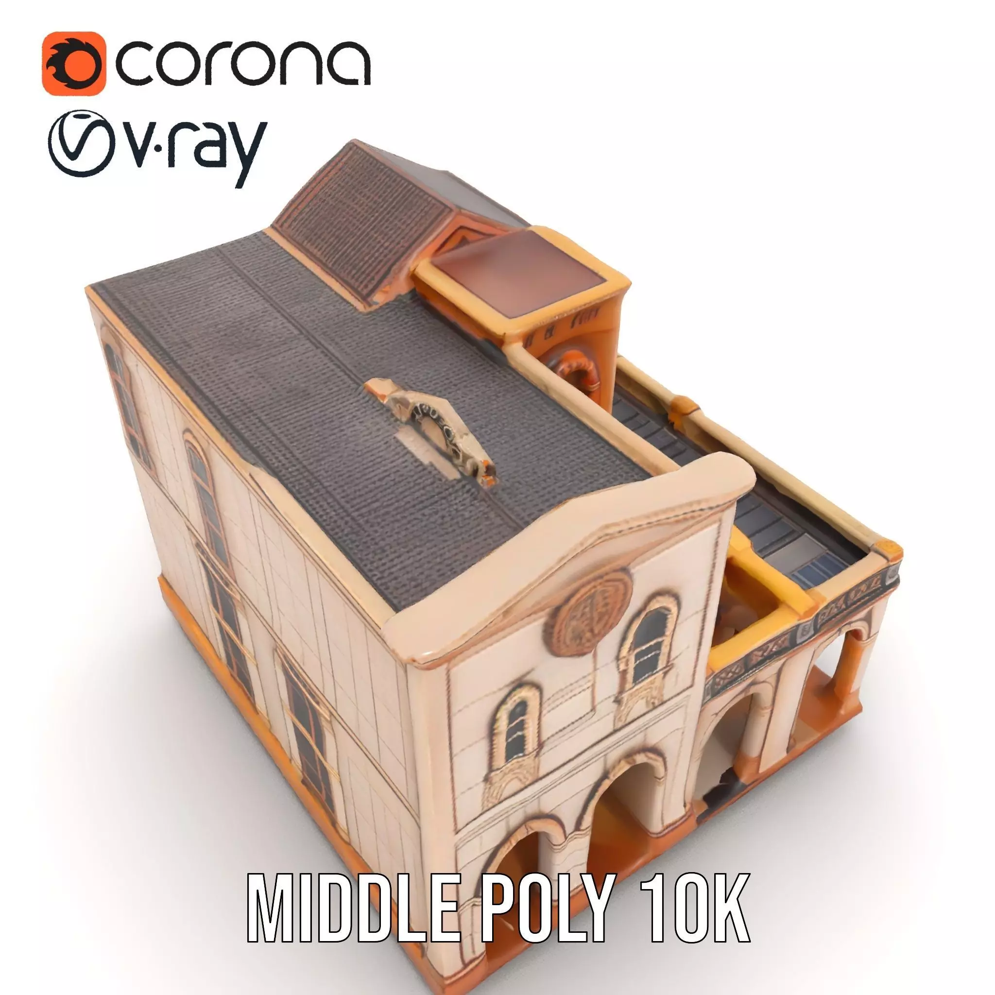 Mediterranean Villa model pack Low-poly 3D model_12