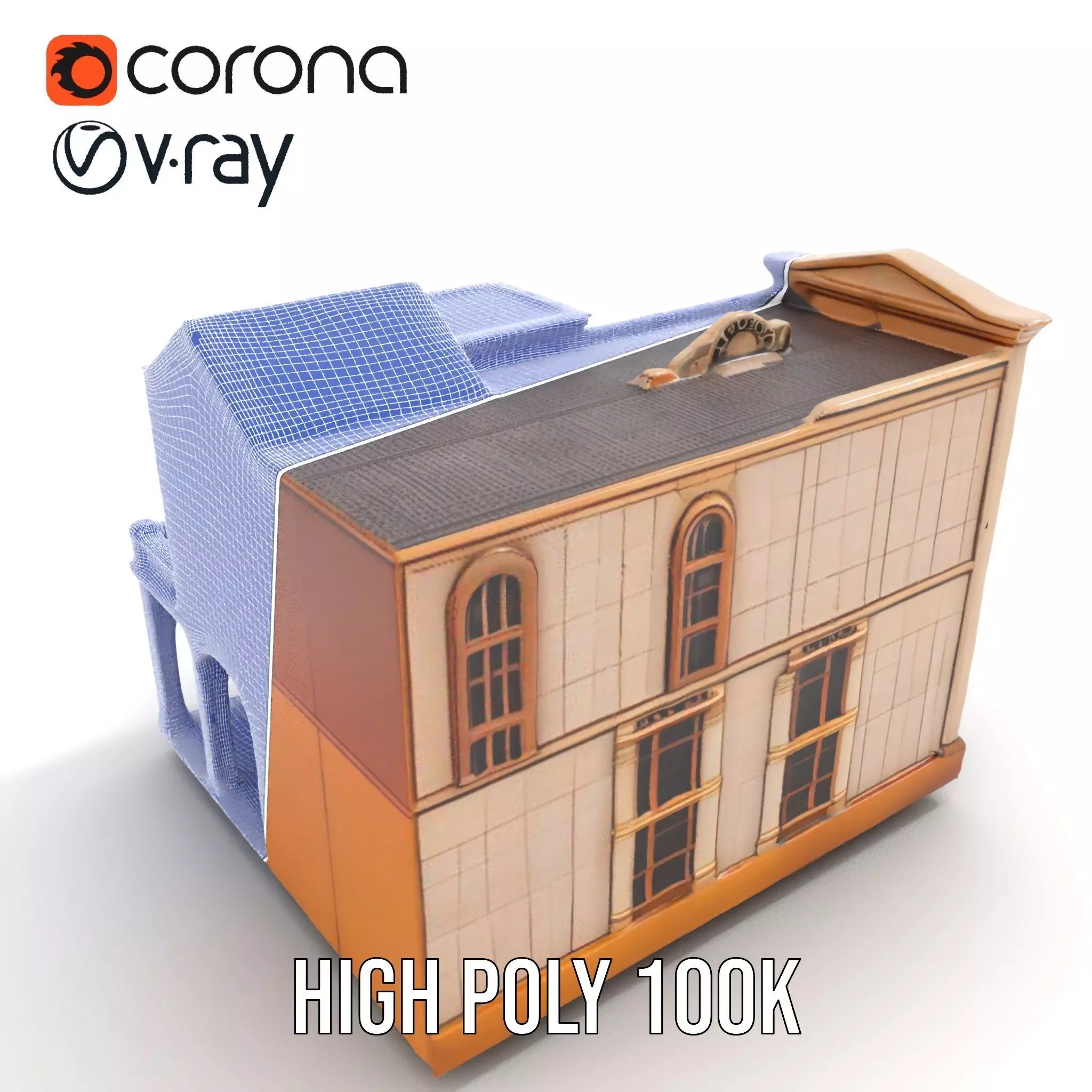 Mediterranean Villa model pack Low-poly 3D model_33