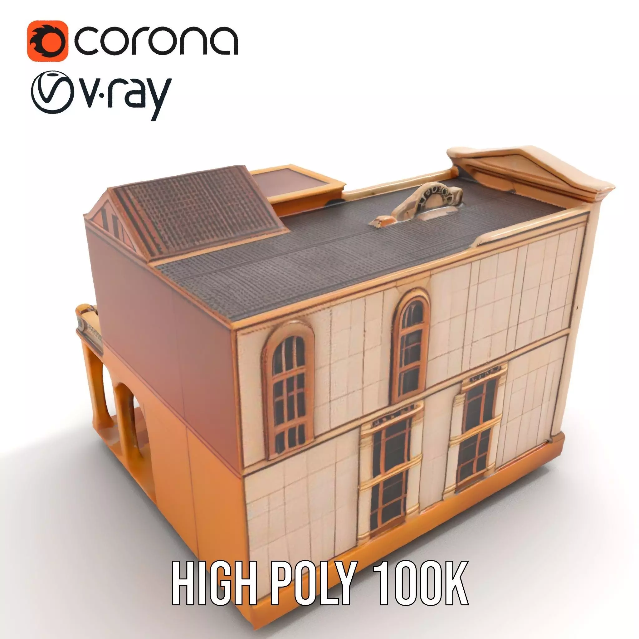 Mediterranean Villa model pack Low-poly 3D model_21