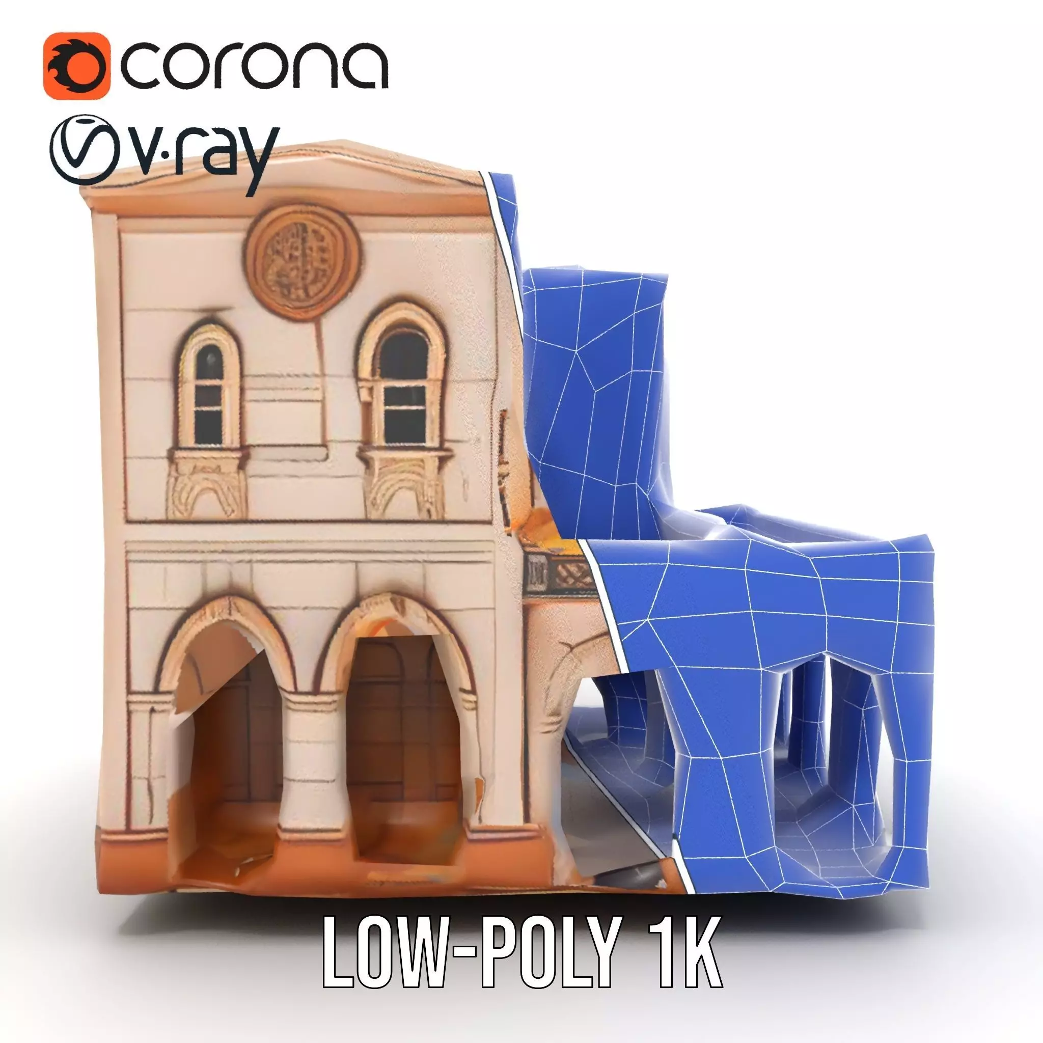 Mediterranean Villa model pack Low-poly 3D model_31