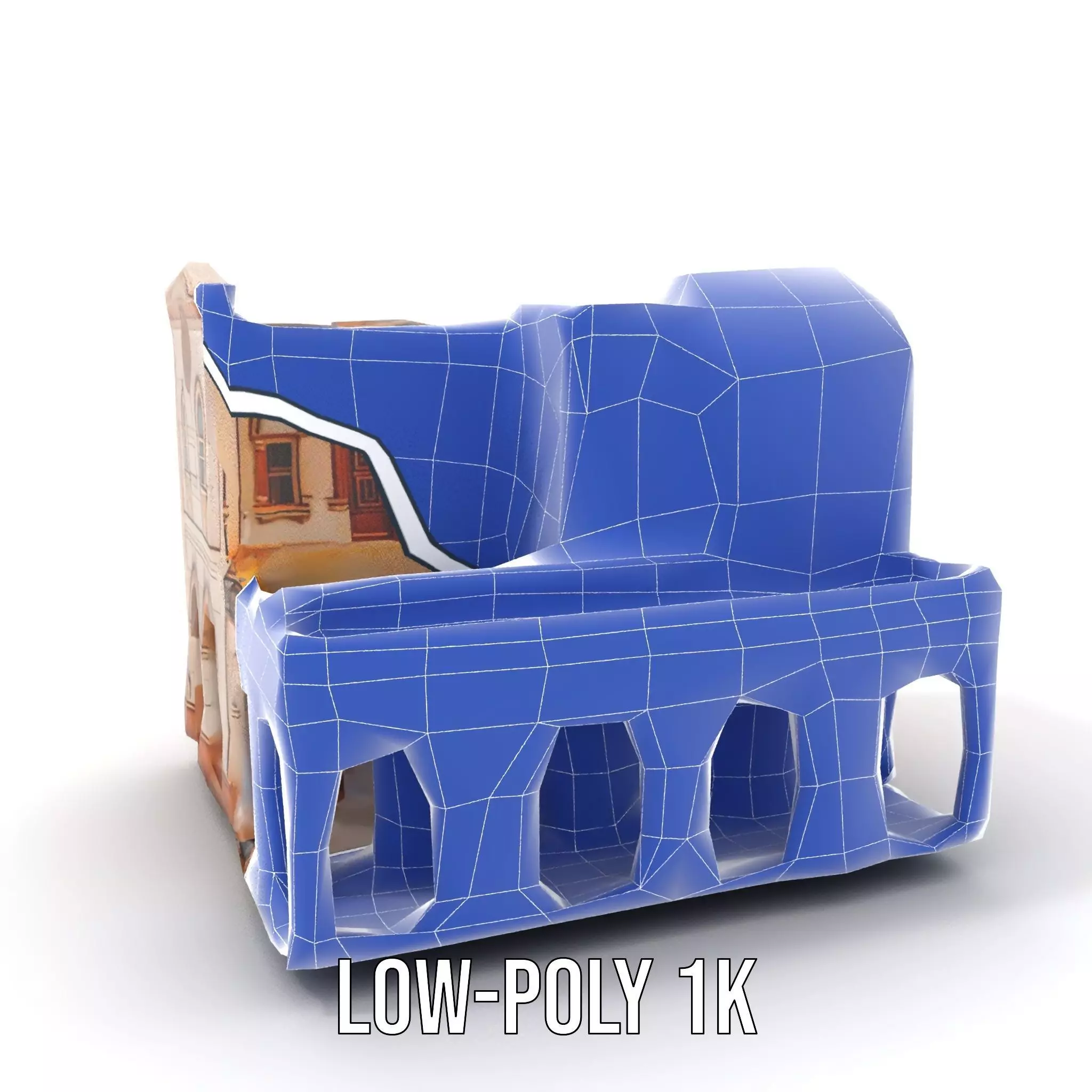 Mediterranean Villa model pack Low-poly 3D model_15