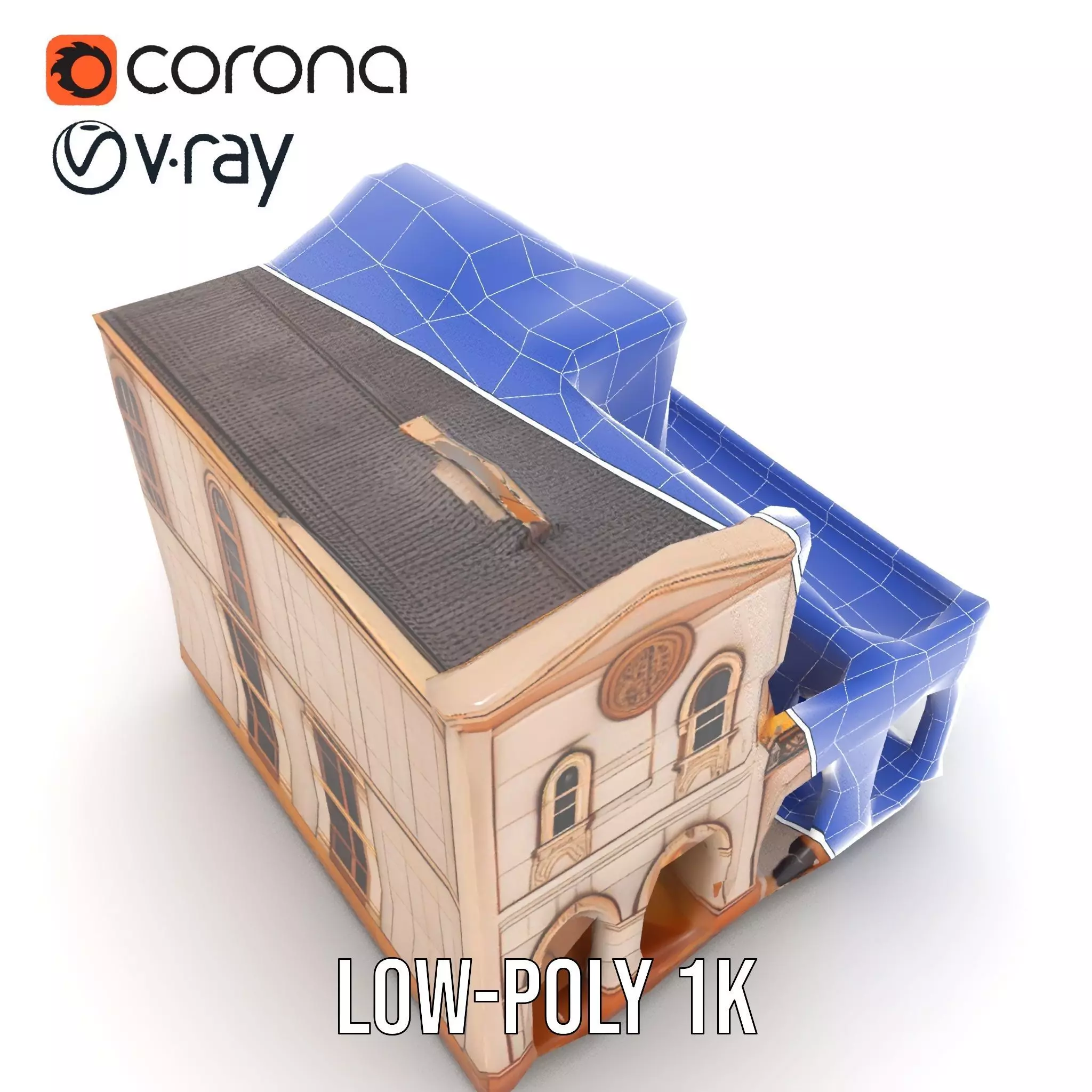 Mediterranean Villa model pack Low-poly 3D model_23