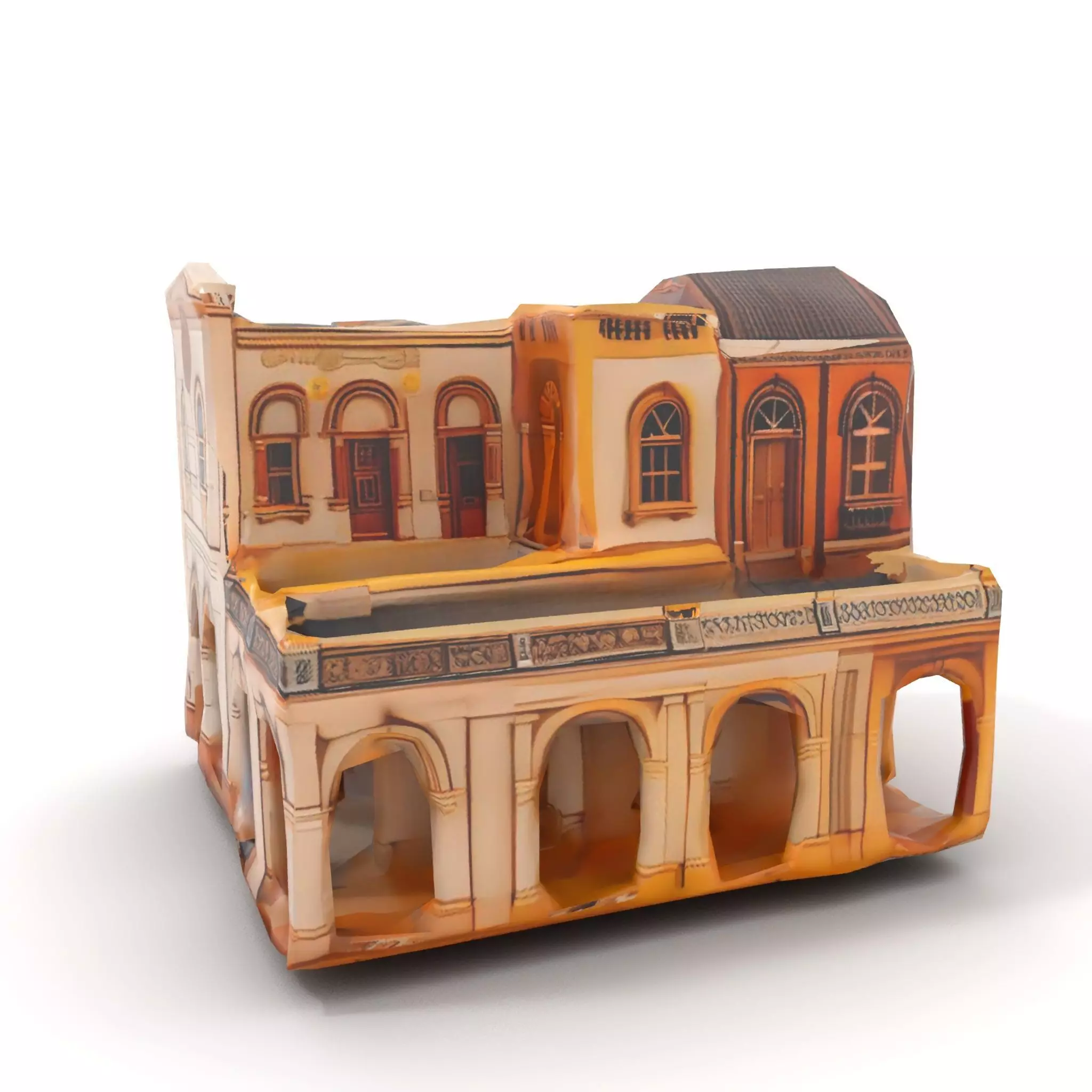 Mediterranean Villa model pack Low-poly 3D model_10