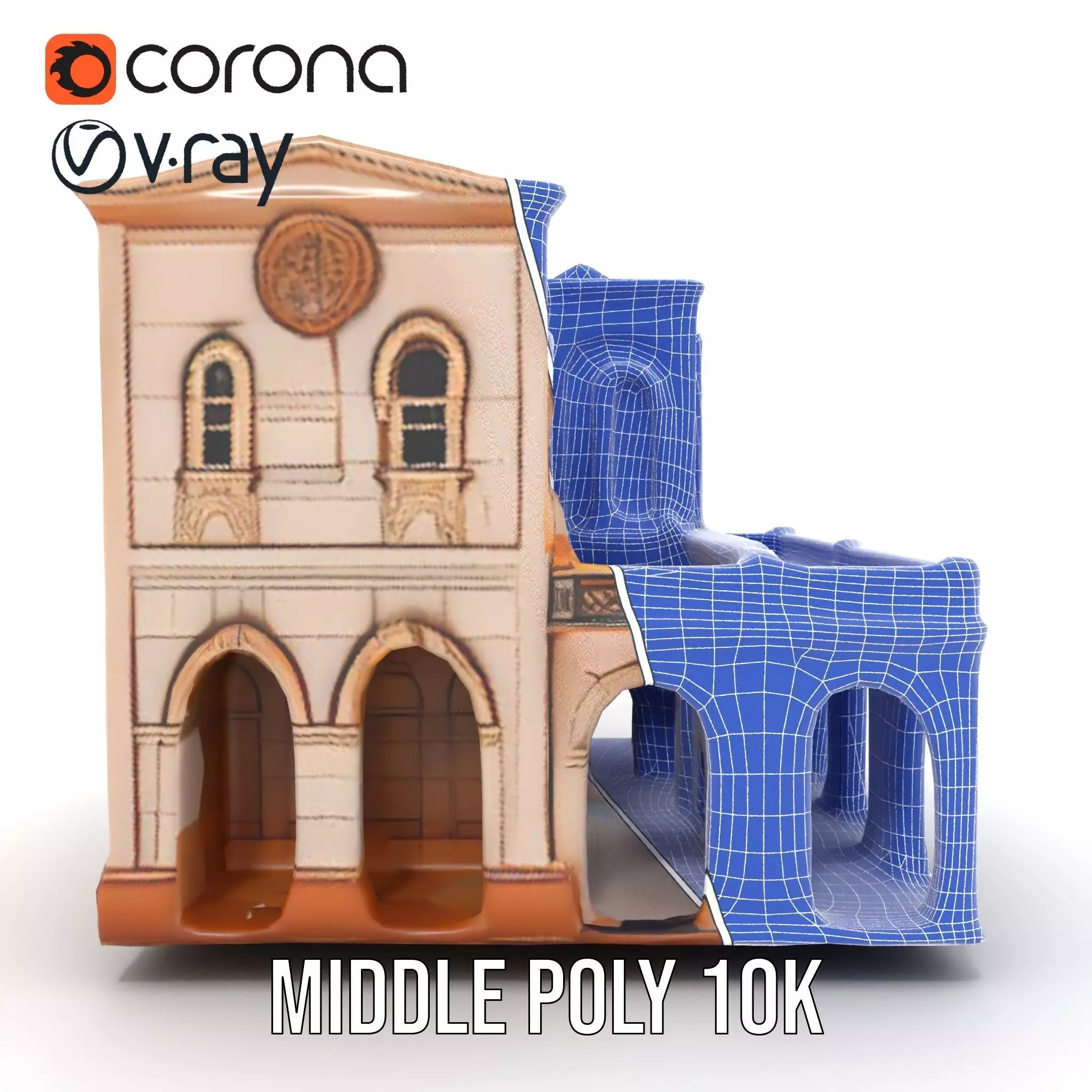 Mediterranean Villa model pack Low-poly 3D model_28