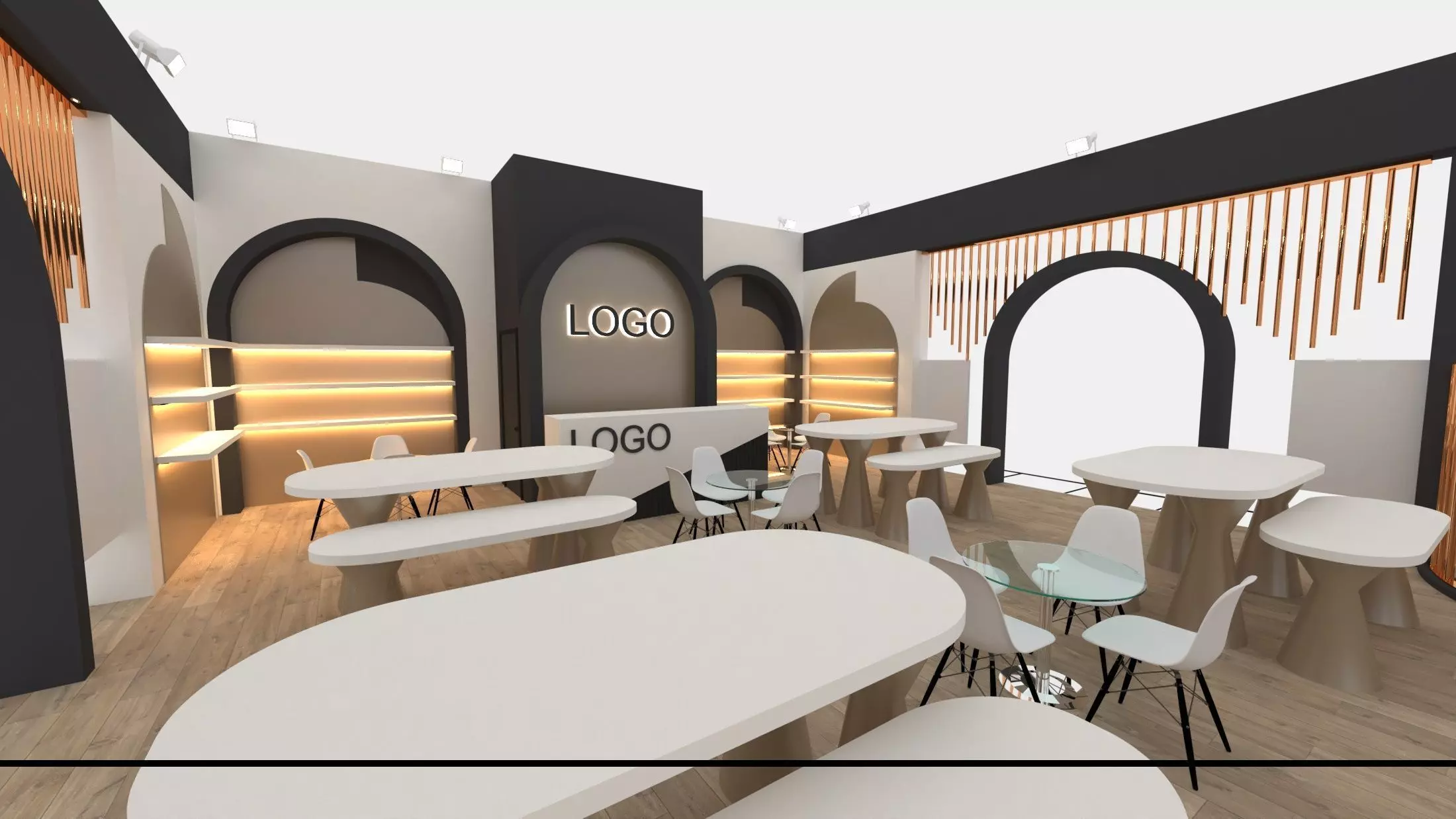 Modern Cosmetic Exhibition Stand Vray7 3dsMax2021 Free 3D model_6