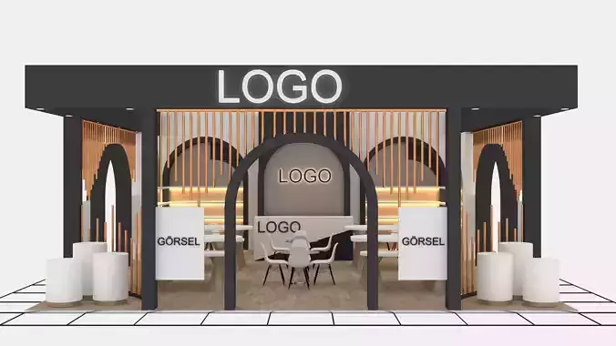 Modern Cosmetic Exhibition Stand Vray7 3dsMax2021