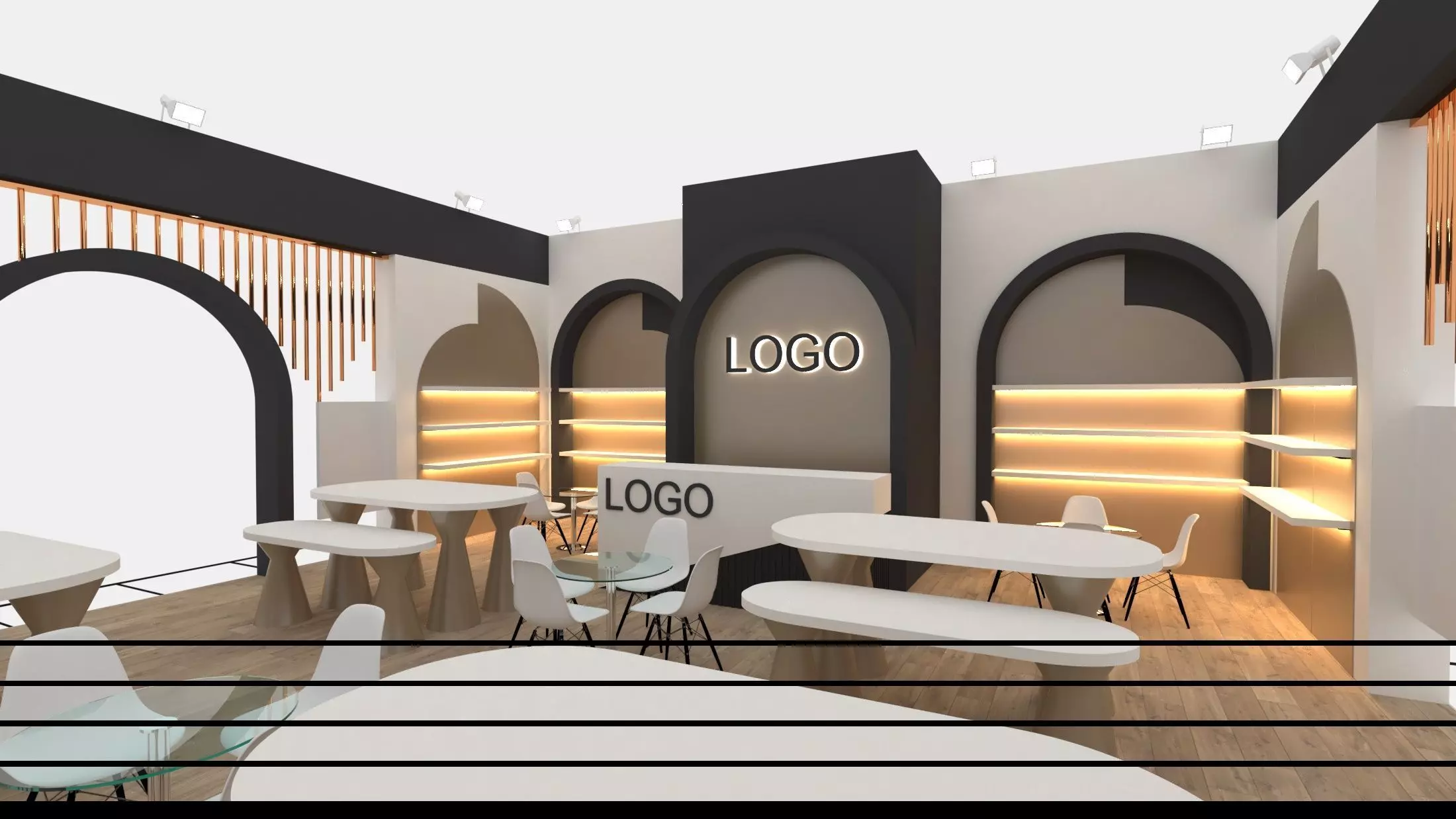 Modern Cosmetic Exhibition Stand Vray7 3dsMax2021 Free 3D model_7