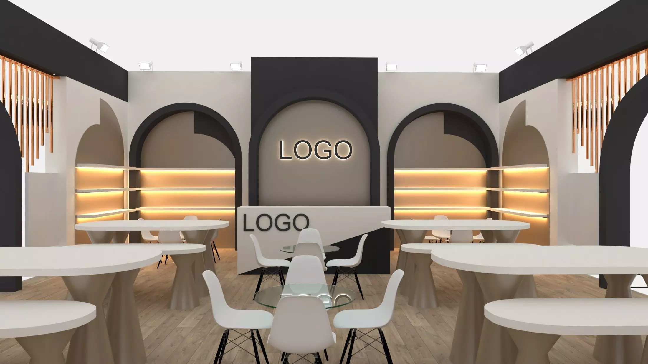 Modern Cosmetic Exhibition Stand Vray7 3dsMax2021 Free 3D model_5