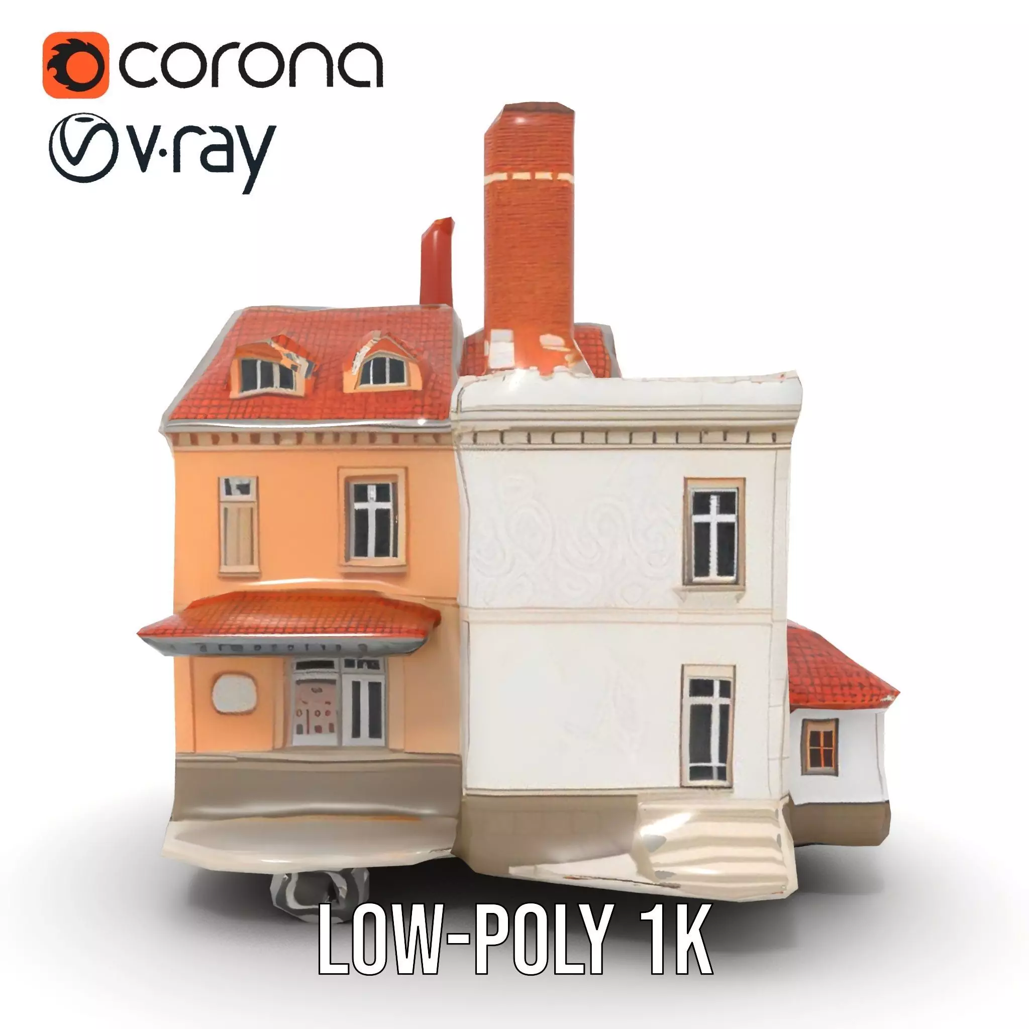 Classic Victorian House model pack Low-poly 3D model_27