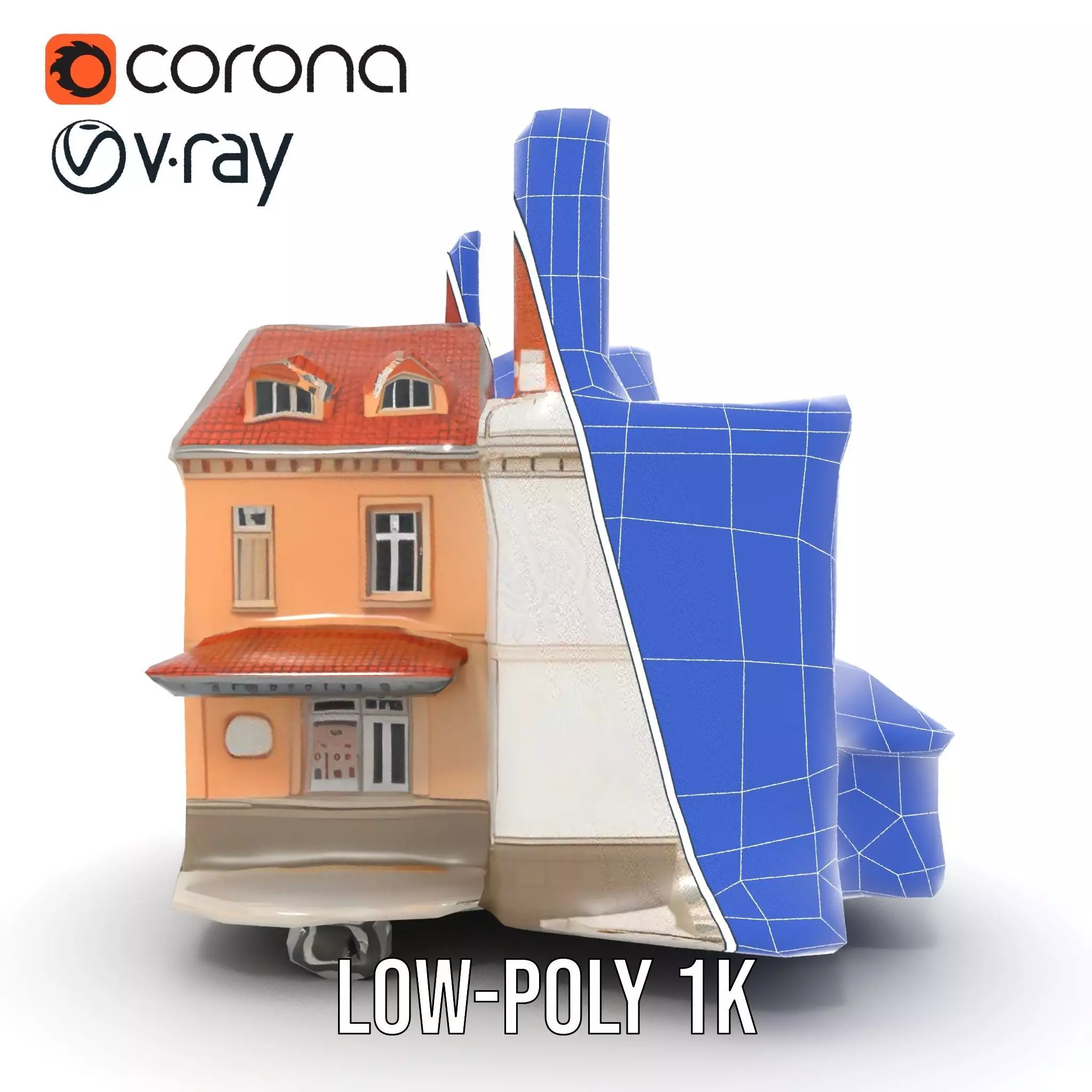 Classic Victorian House model pack Low-poly 3D model_31
