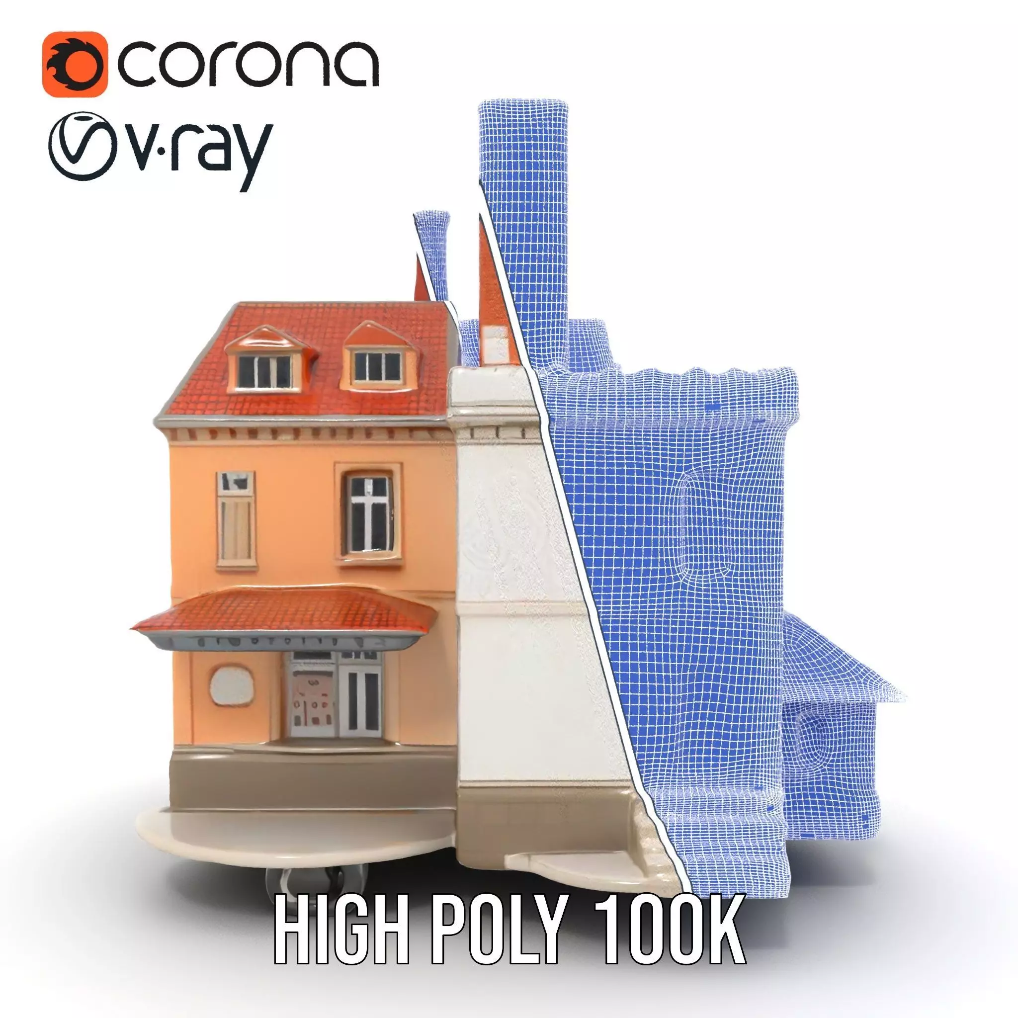 Classic Victorian House model pack Low-poly 3D model_34