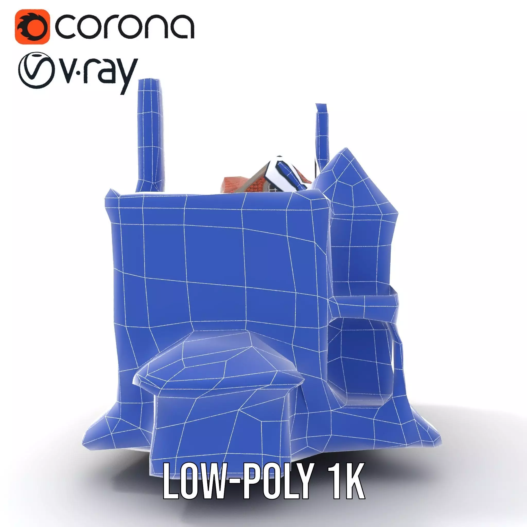 Classic Victorian House model pack Low-poly 3D model_18