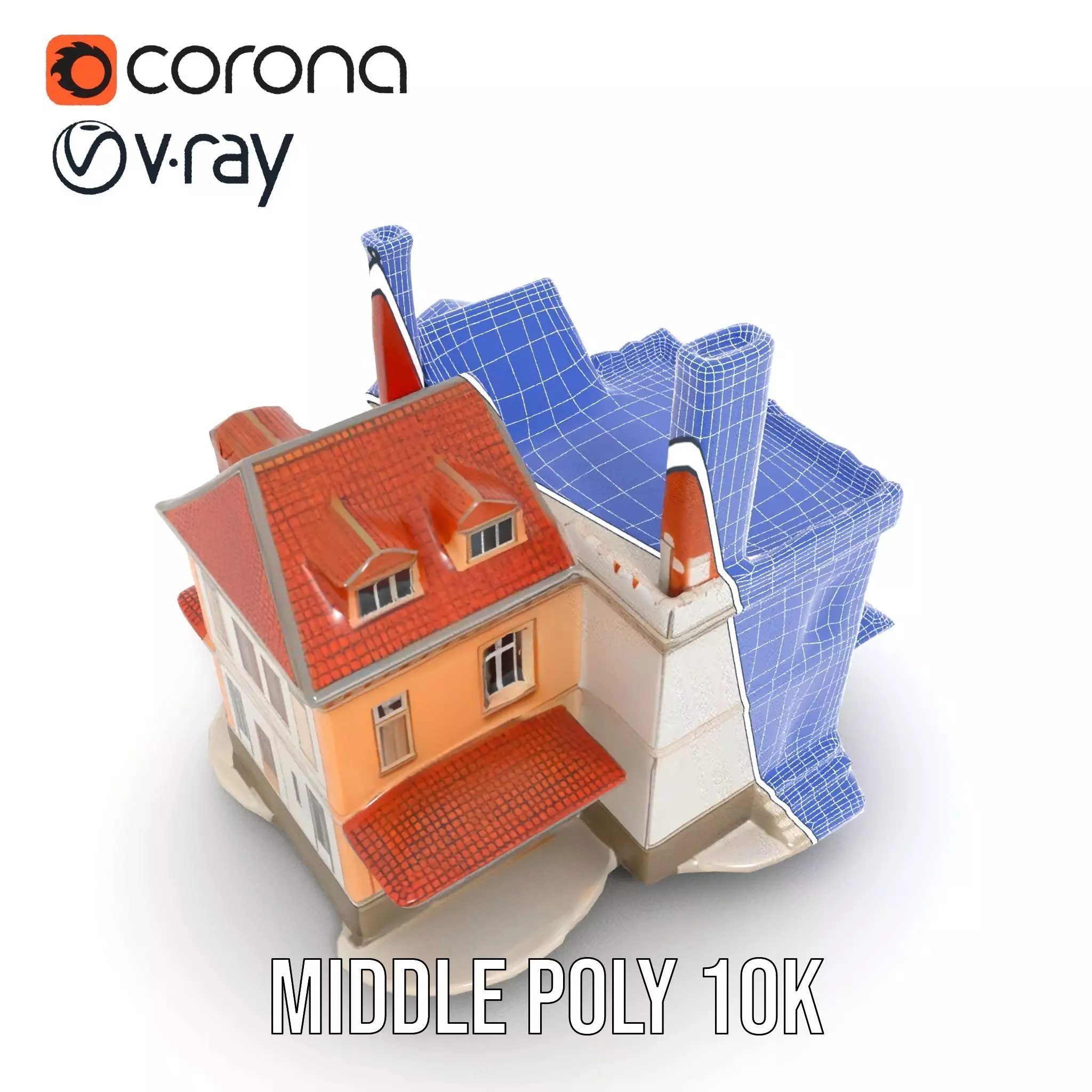 Classic Victorian House model pack Low-poly 3D model_30