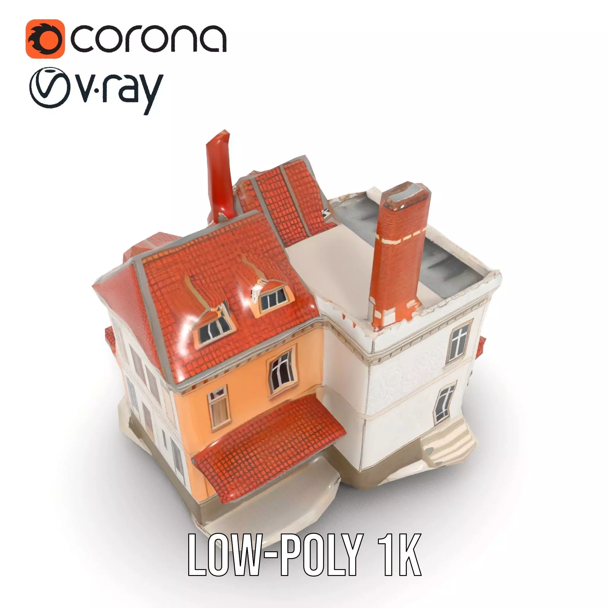 Classic Victorian House model pack Low-poly 3D model_24