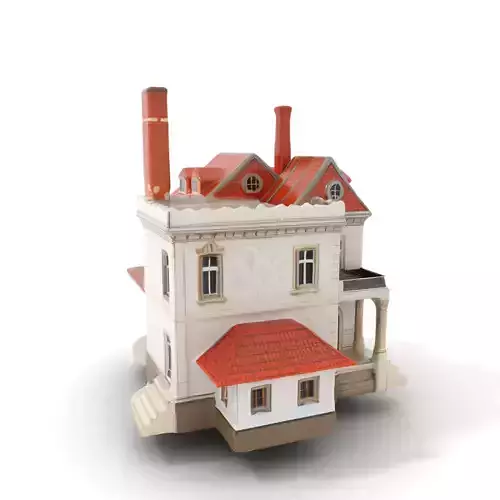 Classic Victorian House model pack Low-poly 3D model