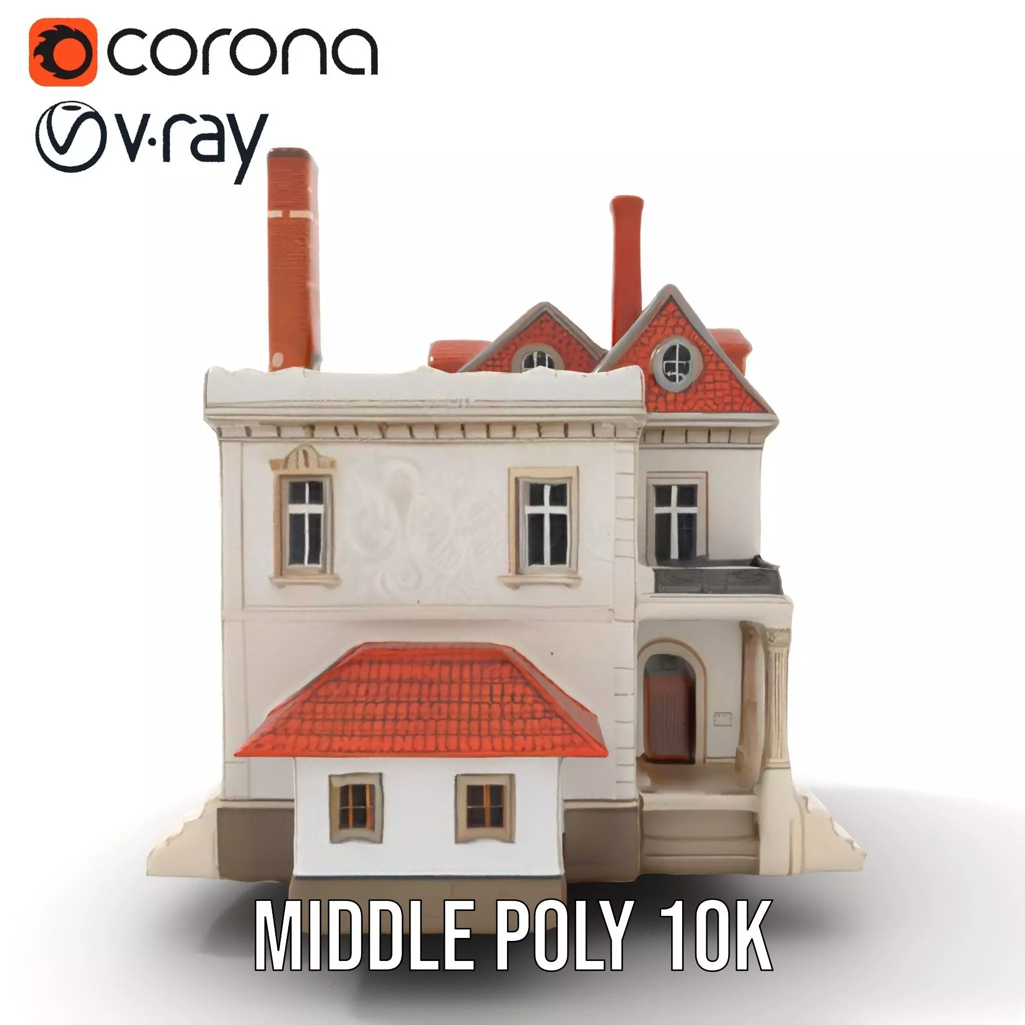 Classic Victorian House model pack Low-poly 3D model_14