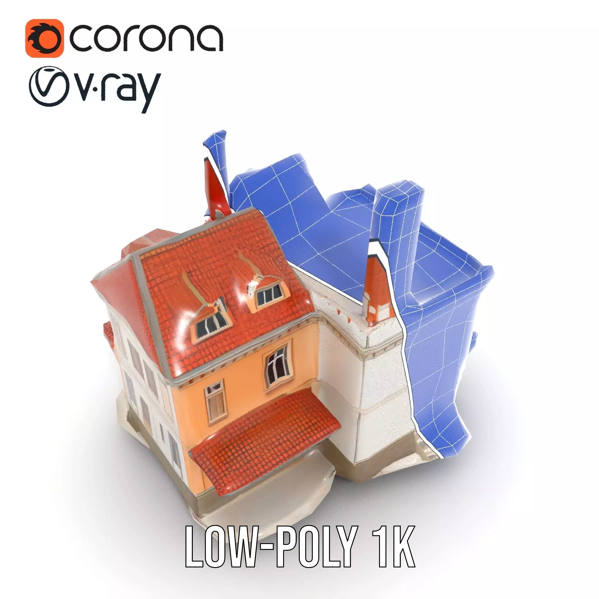 Classic Victorian House model pack Low-poly 3D model_29