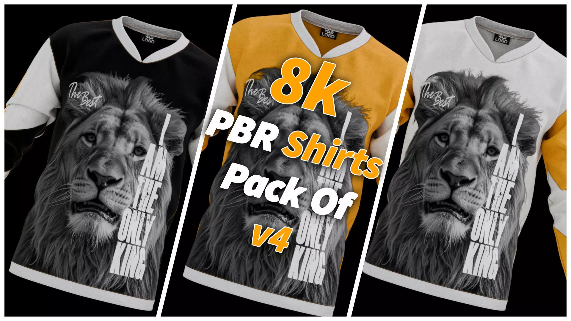Photorealistic 8K Shirts Mockup Pack v4 Animated 3D model_0