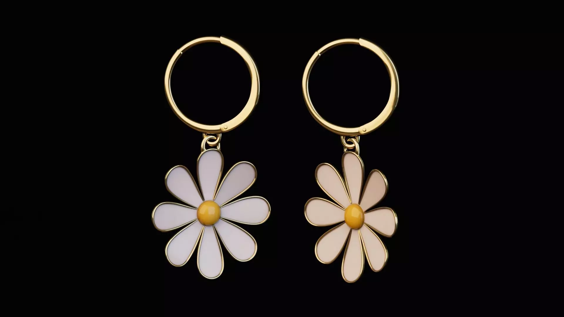 Earrings Collection Low-poly 3D model_6