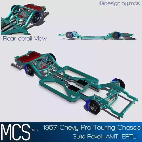 1957 Chevy Bel Air Pro Touring Chassis COMPLETE 3D print model