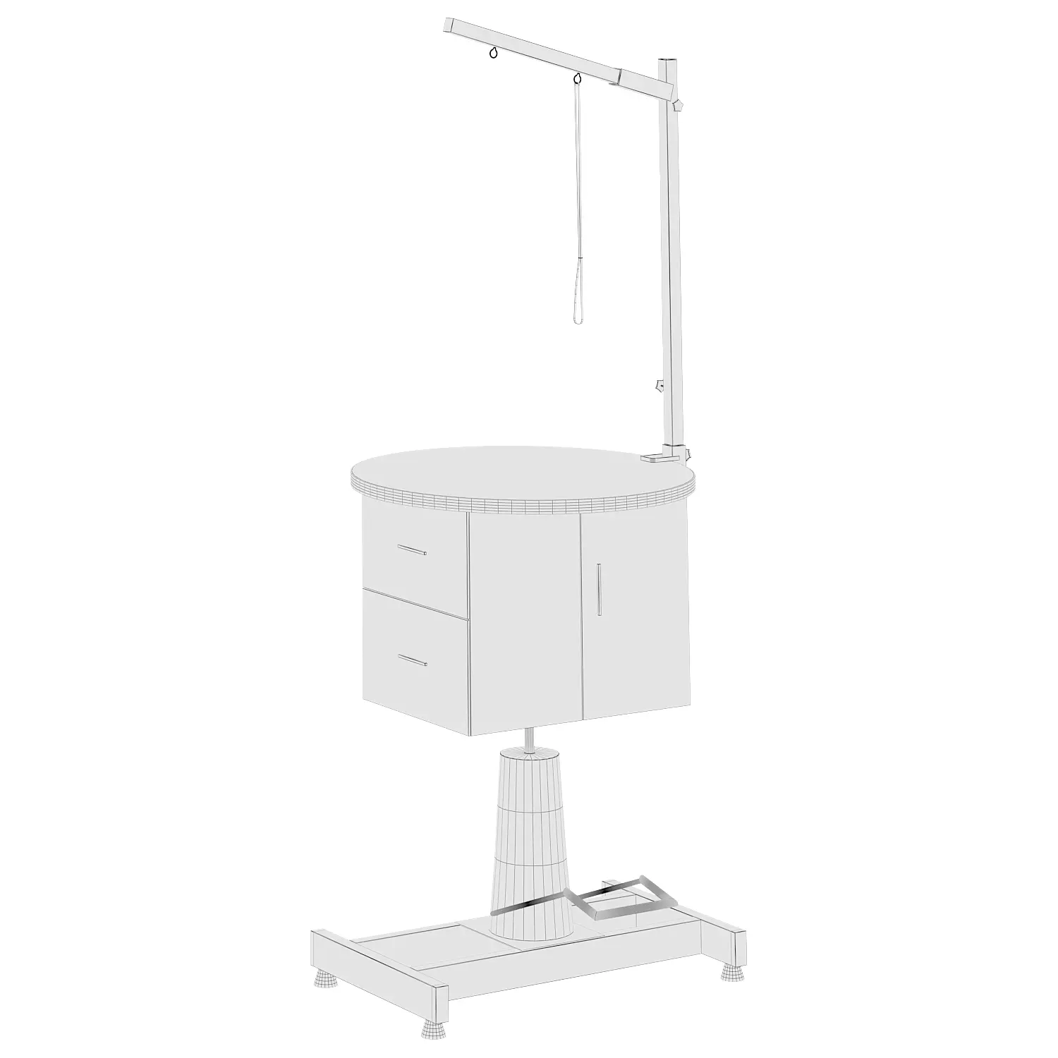 Grooming table hydraulic round Usmilepet 3D model_2